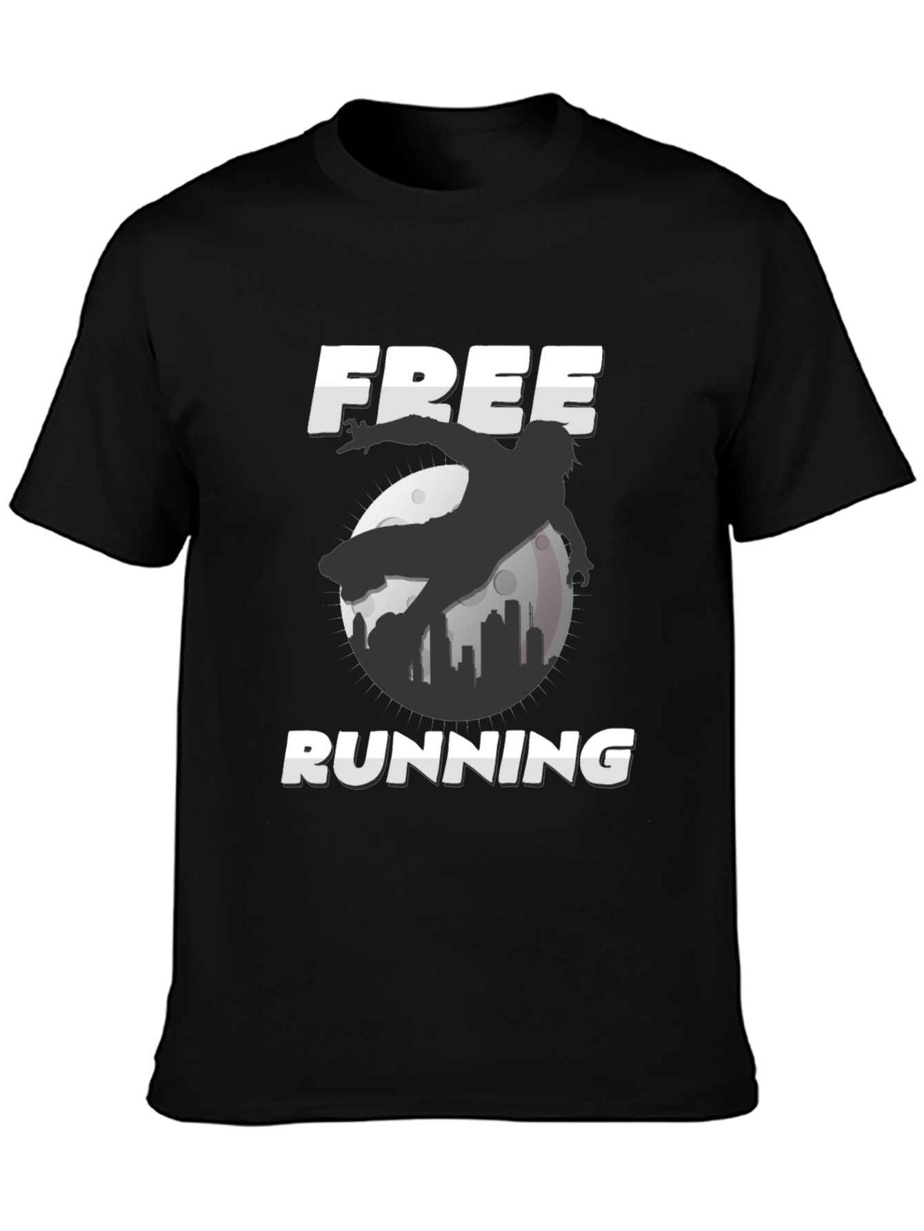 Free Running Graphic Tee - Black Urban Style Shirt