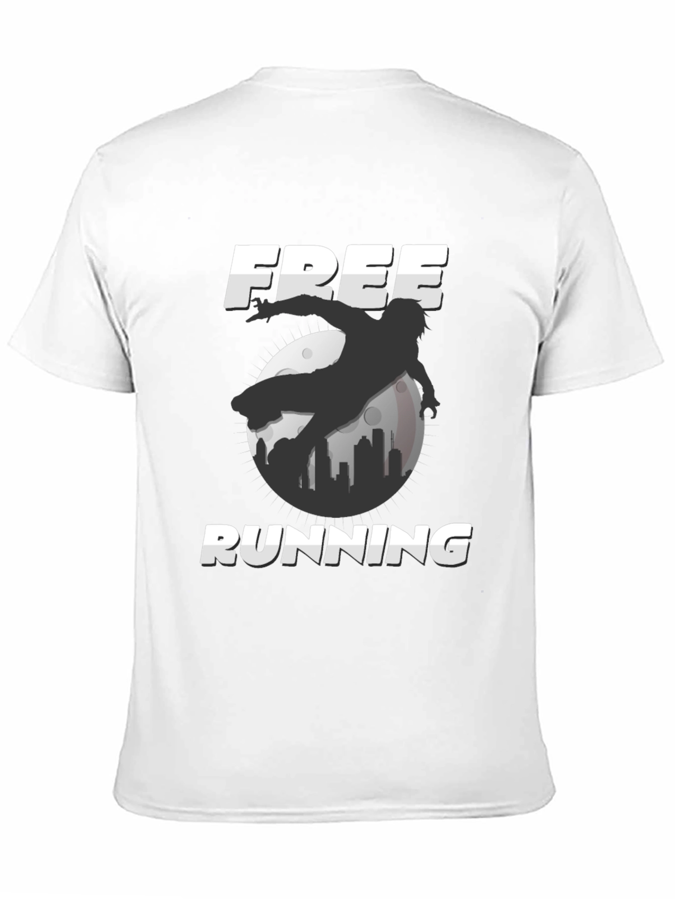 Free Running Graphic Tee - Black Urban Style Shirt