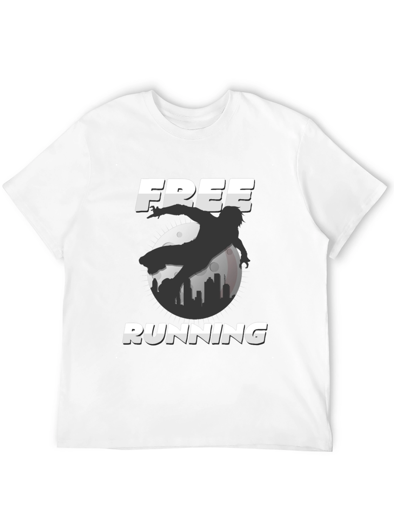 Free Running Graphic Tee - Black Urban Style Shirt