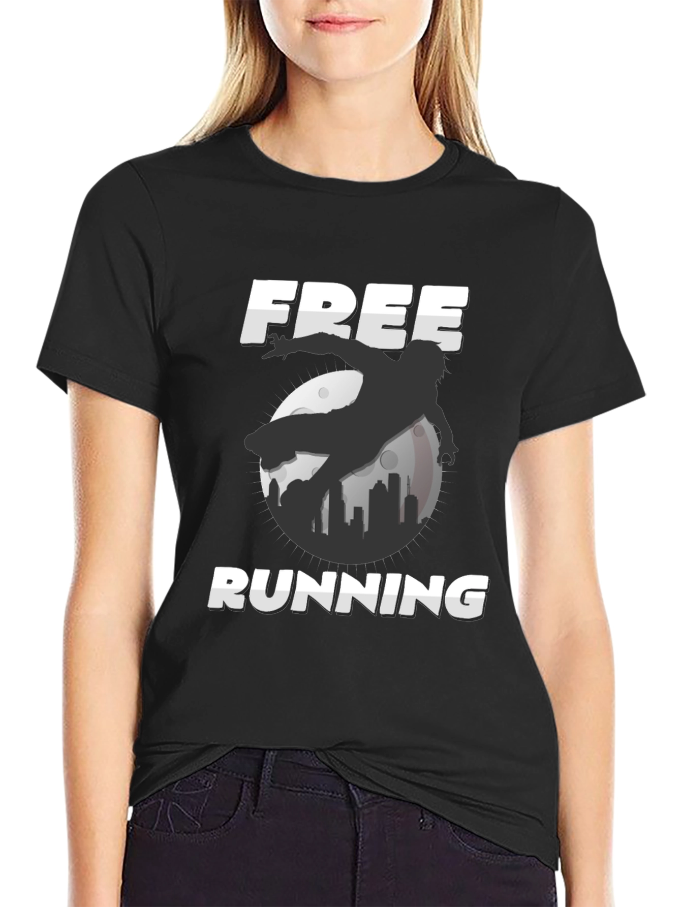 Free Running Graphic Tee - Black Urban Style Shirt