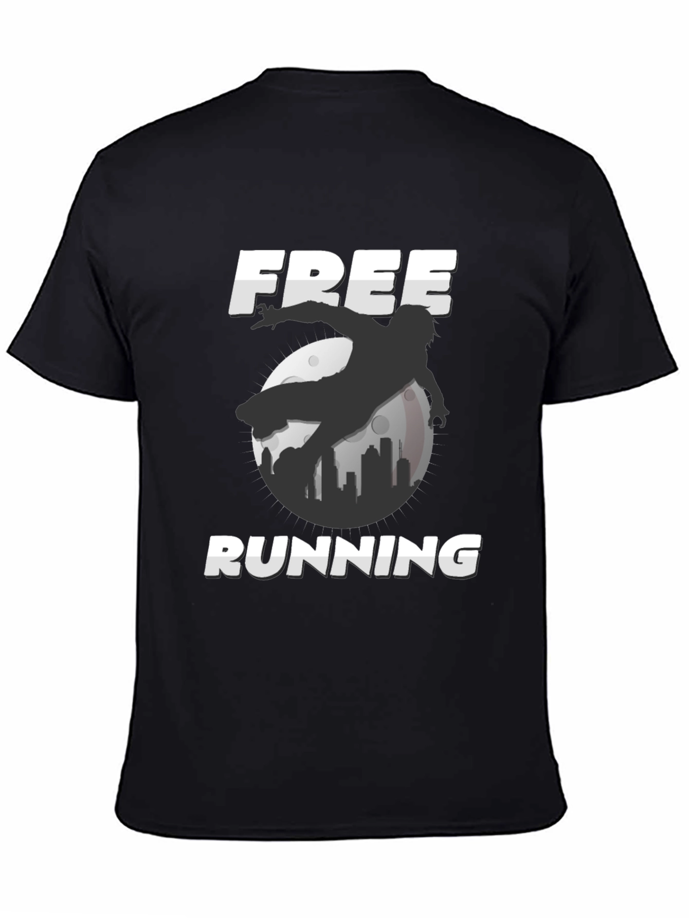 Free Running Graphic Tee - Black Urban Style Shirt