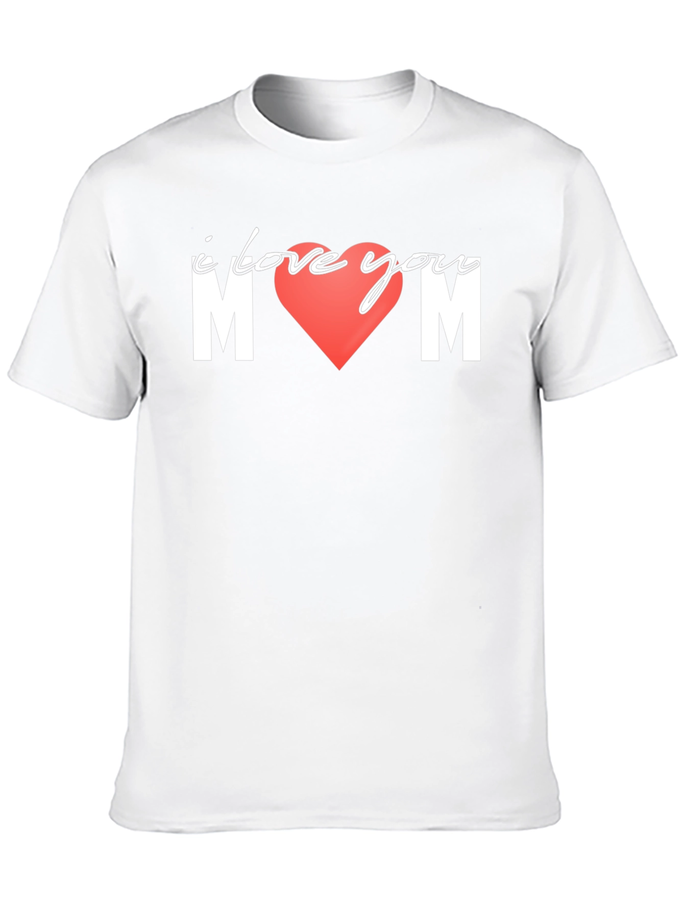 I Love You Mom T-Shirt Black Cotton Tee