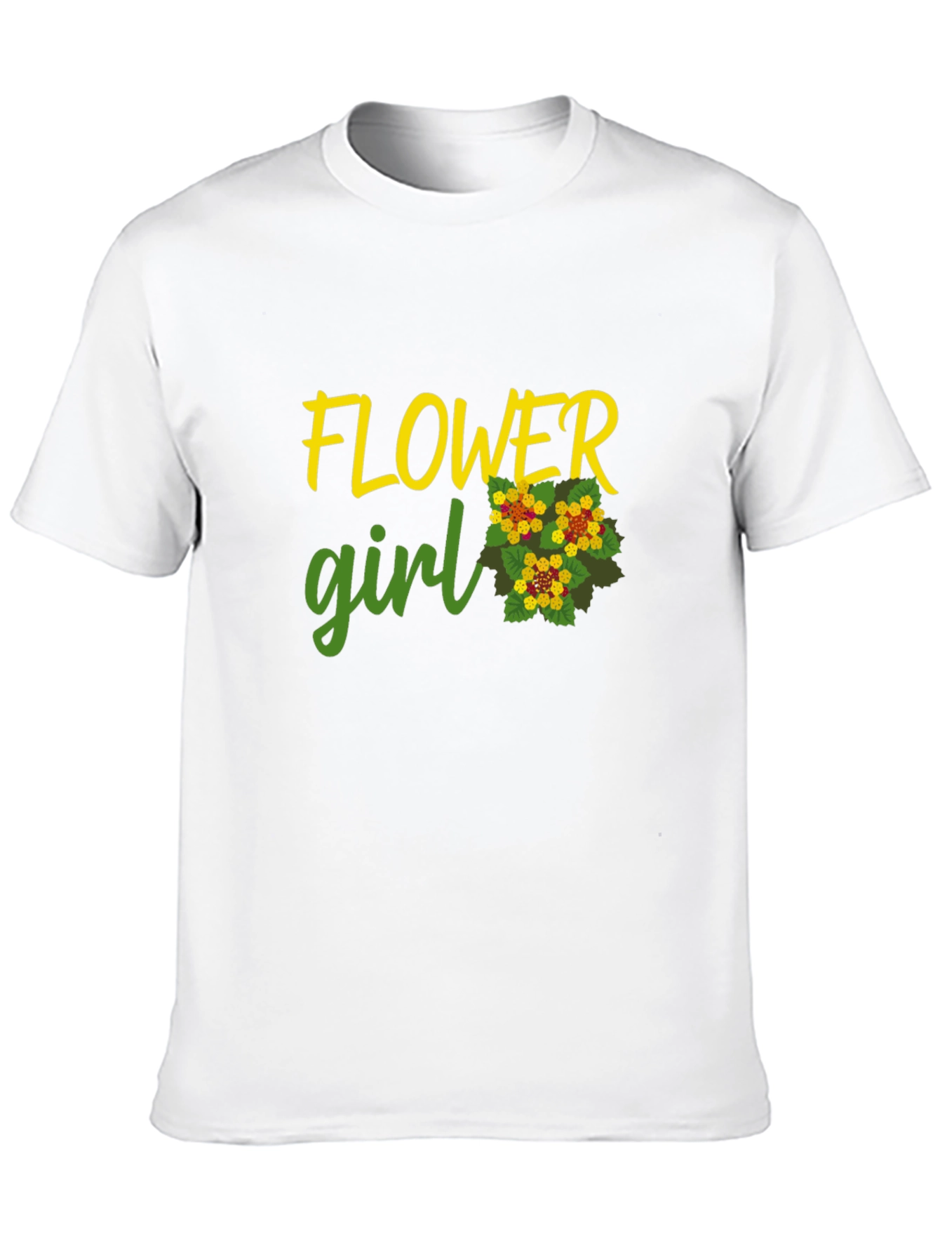 Flower Girl Graphic Tee - Black Cotton Casual Shirt