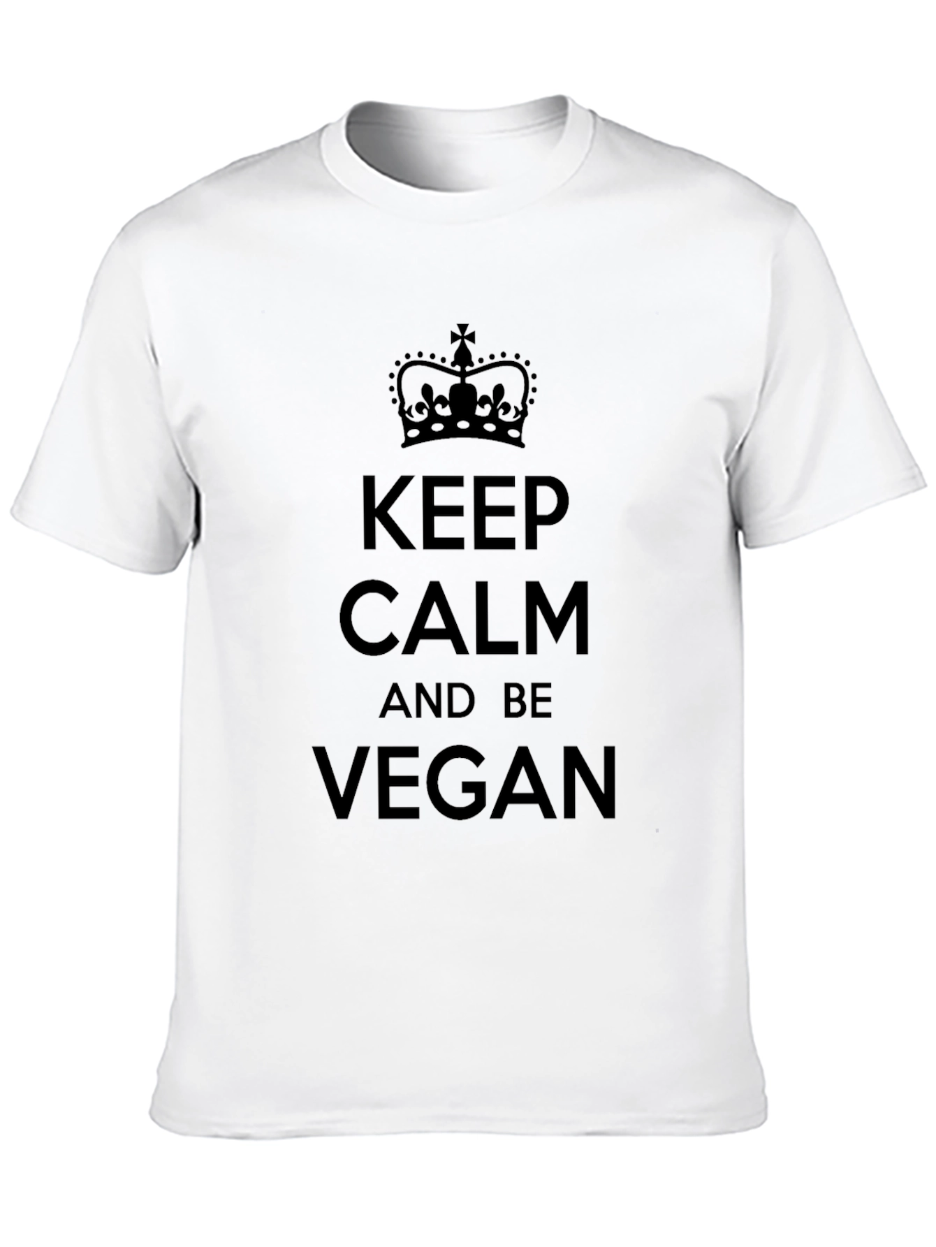 Keep Calm and Be Vegan Black T-Shirt