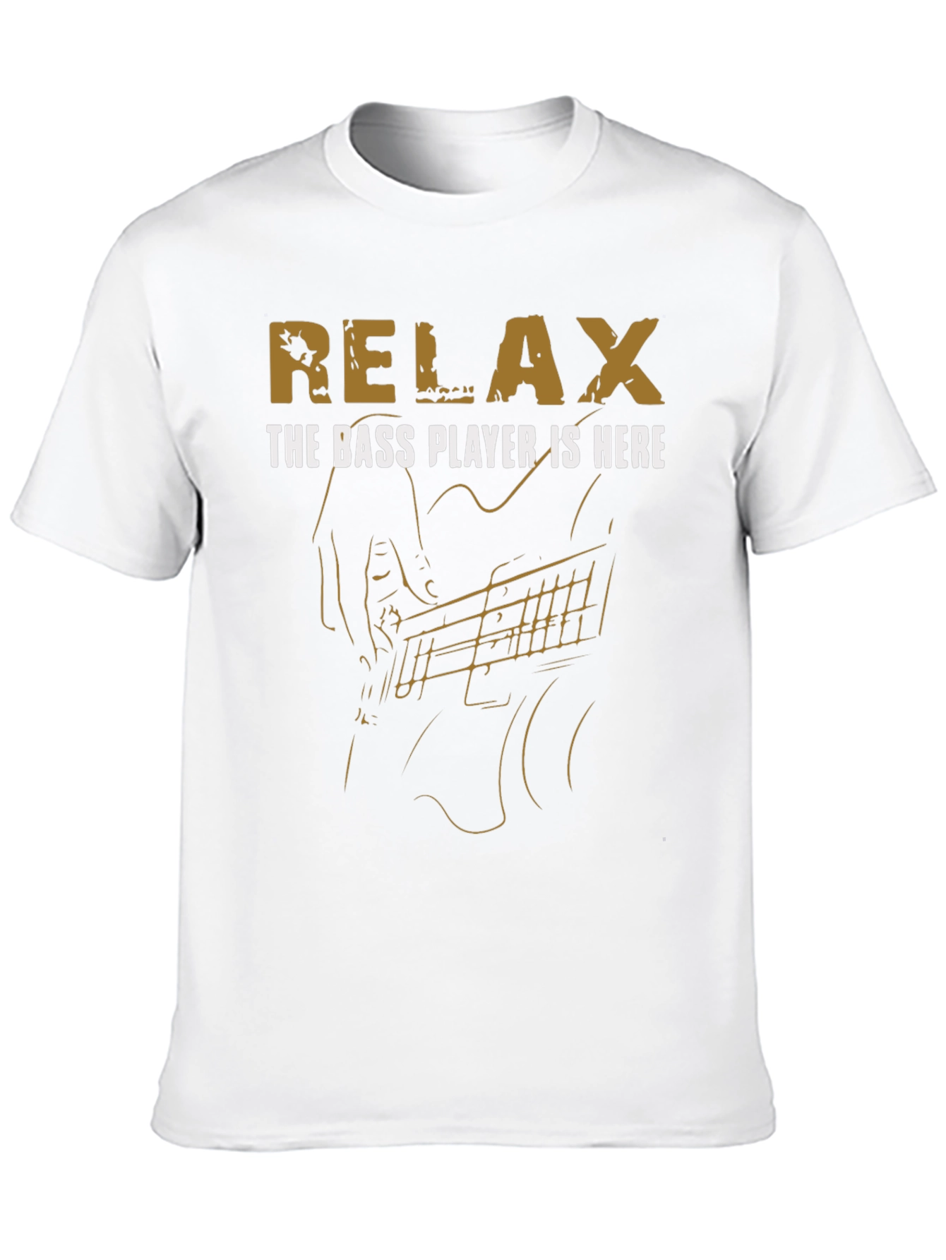 Relax The Bass Player Is Here Black T-Shirt