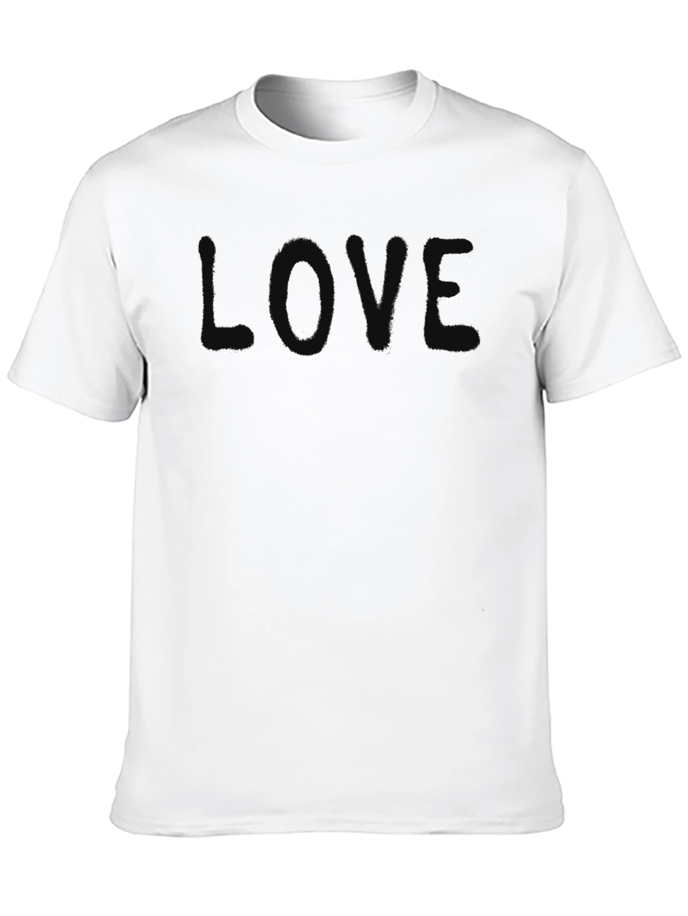 Mens Black LOVE Graphic Tee - Casual Comfort