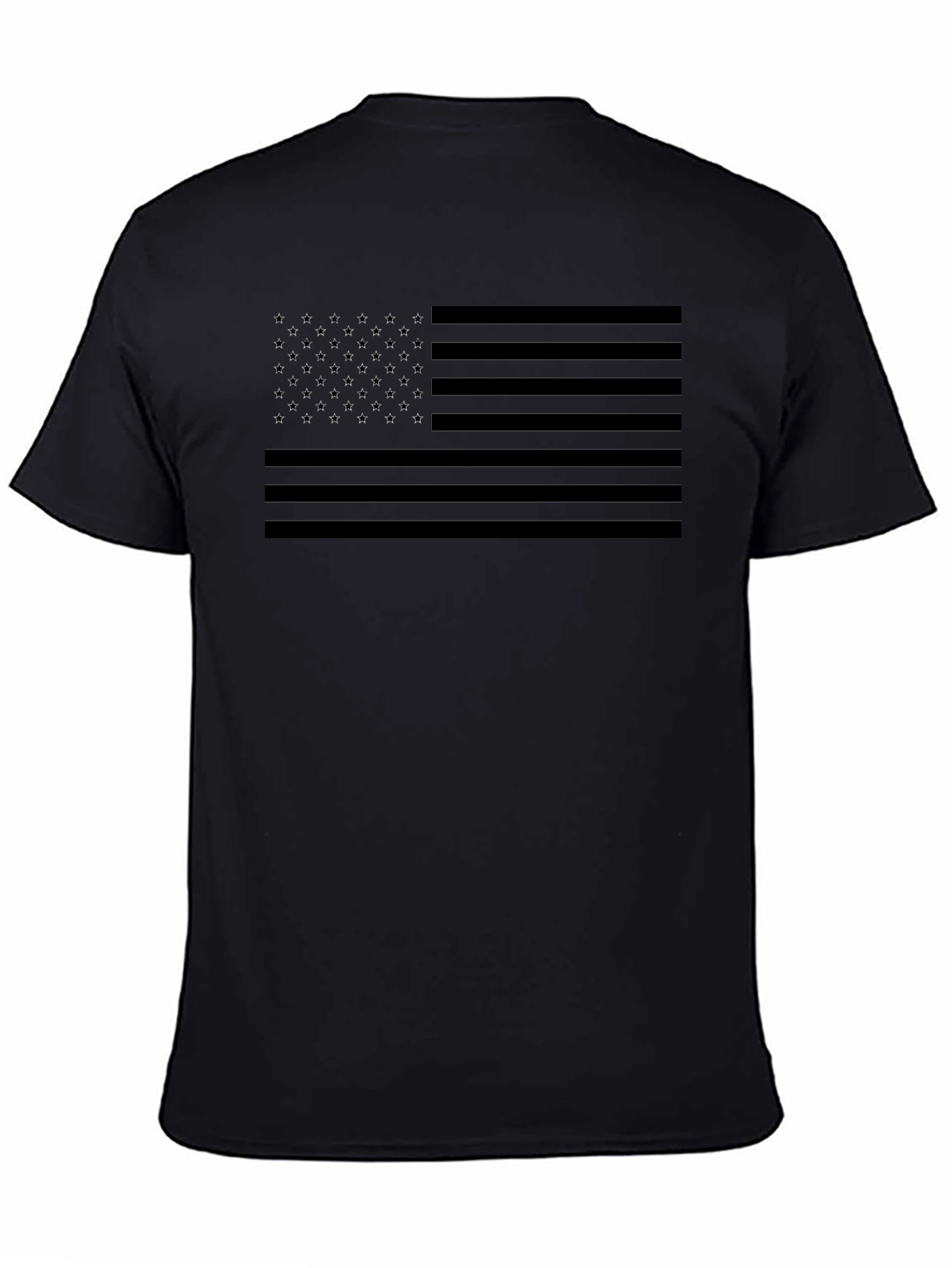 American Flag Blackout T-Shirt - Patriotic Stealth Design