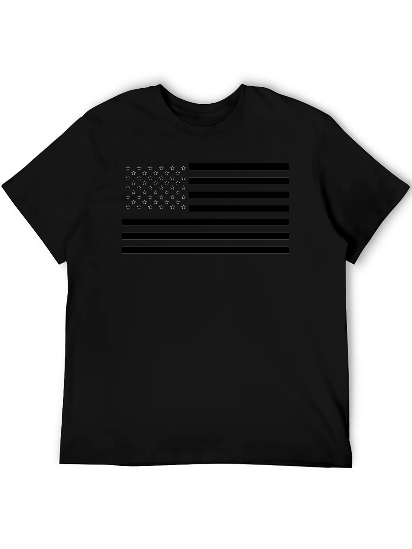American Flag Blackout T-Shirt - Patriotic Stealth Design