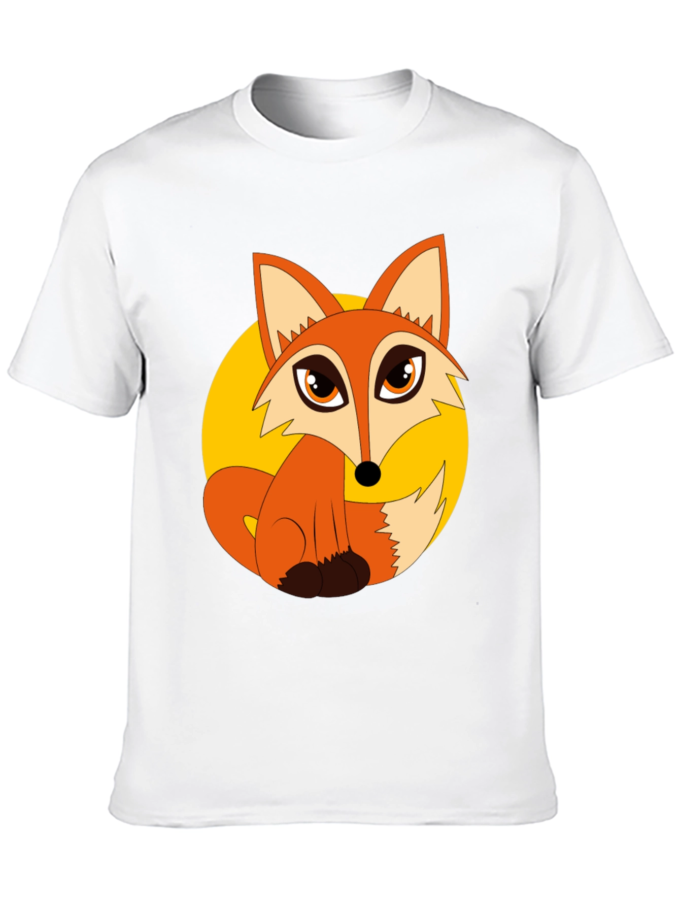 Cartoon Fox Graphic T-Shirt