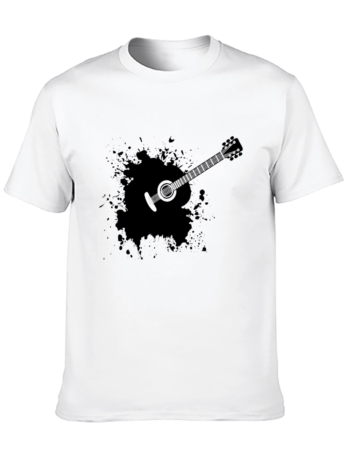 Guitar Splash T-Shirt - Mens Black Tee
