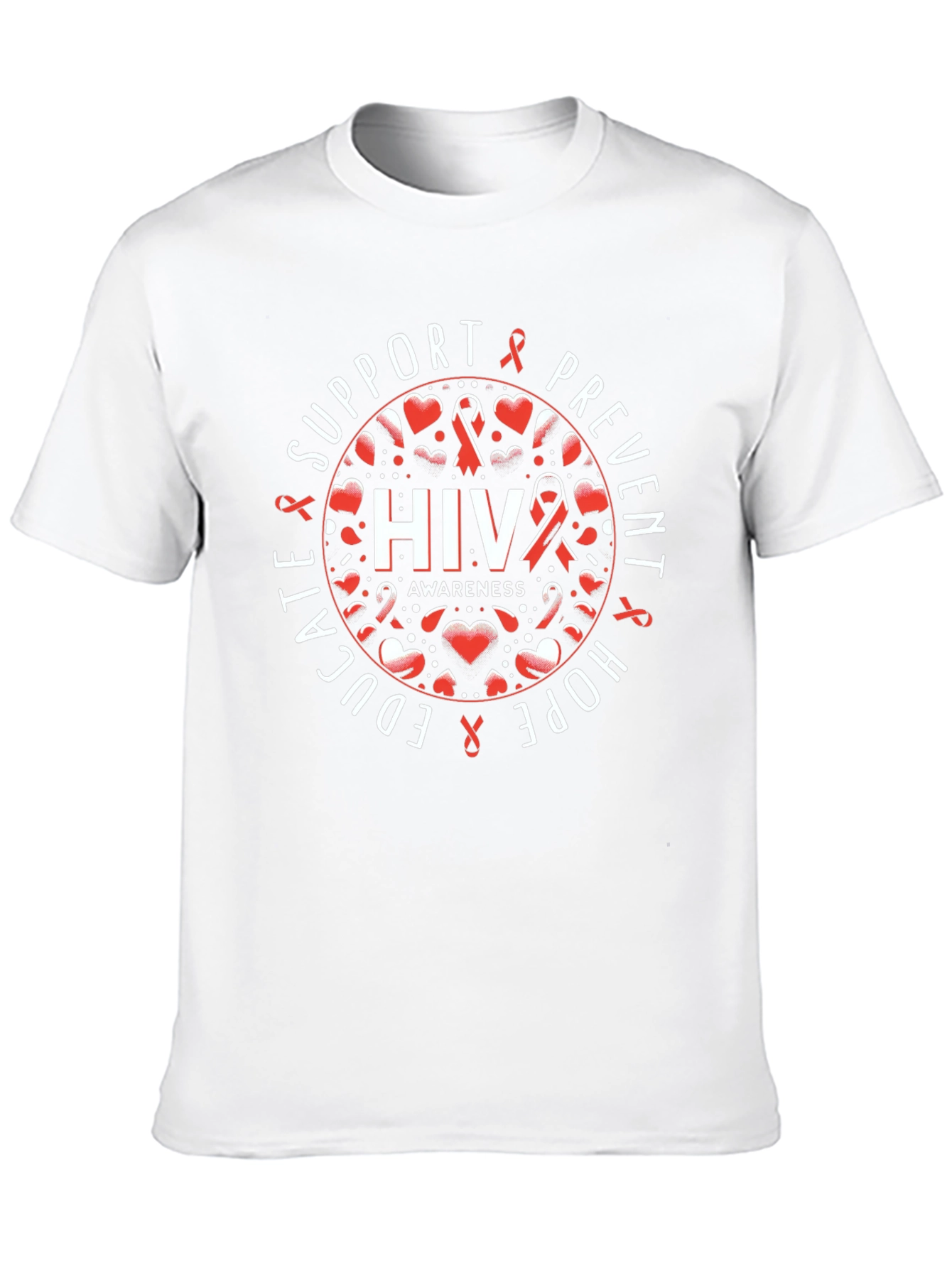HIV Awareness T-Shirt - Support Educate Prevent