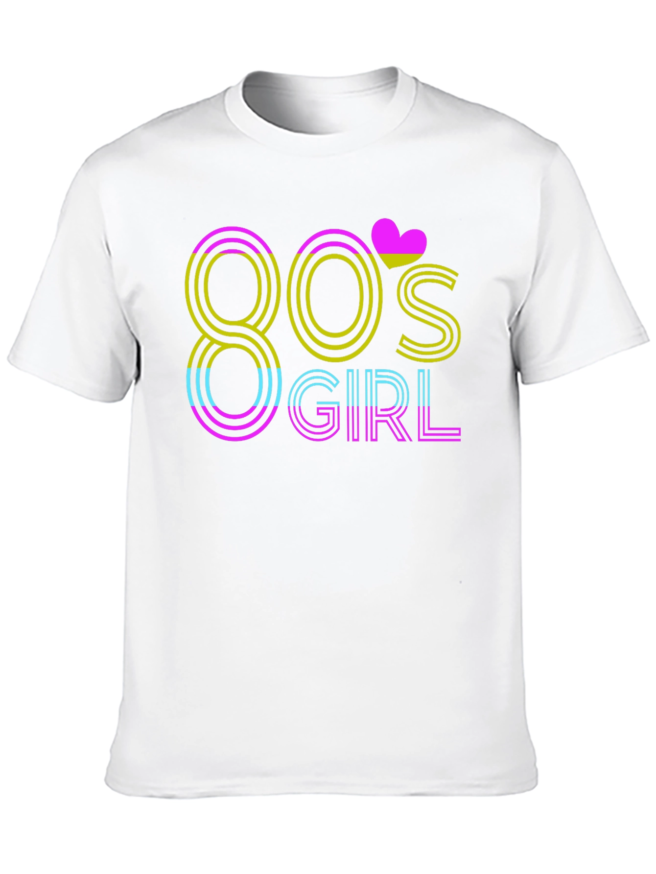 80s Girl T-Shirt - Retro Neon Style
