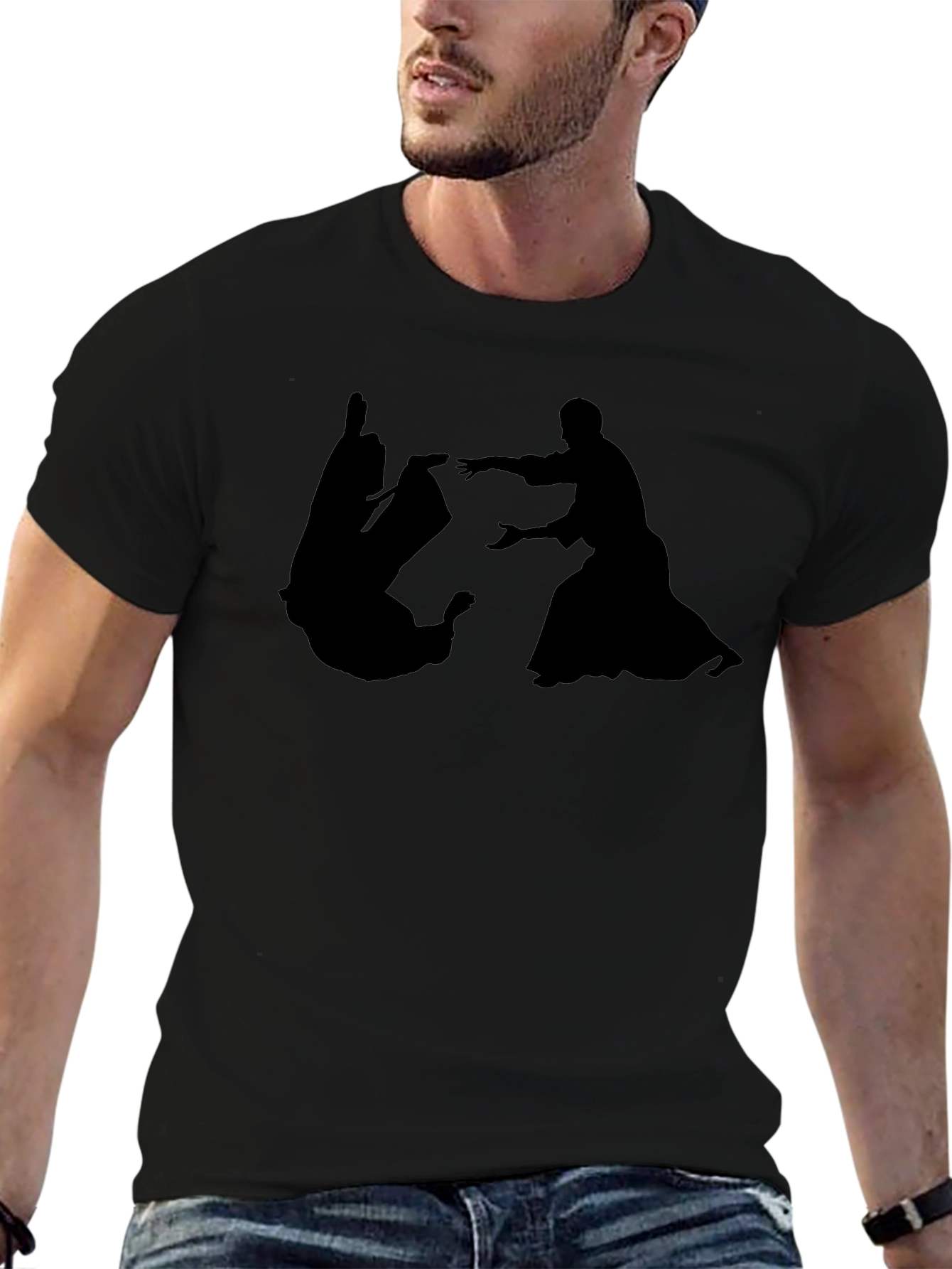 Aikido Silhouette Black T-Shirt