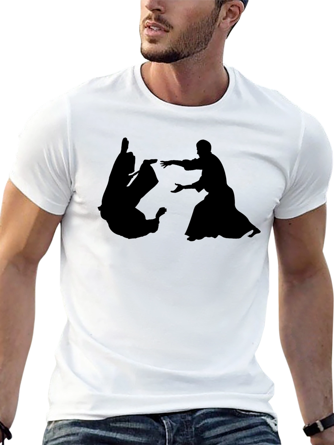 Aikido Silhouette Black T-Shirt