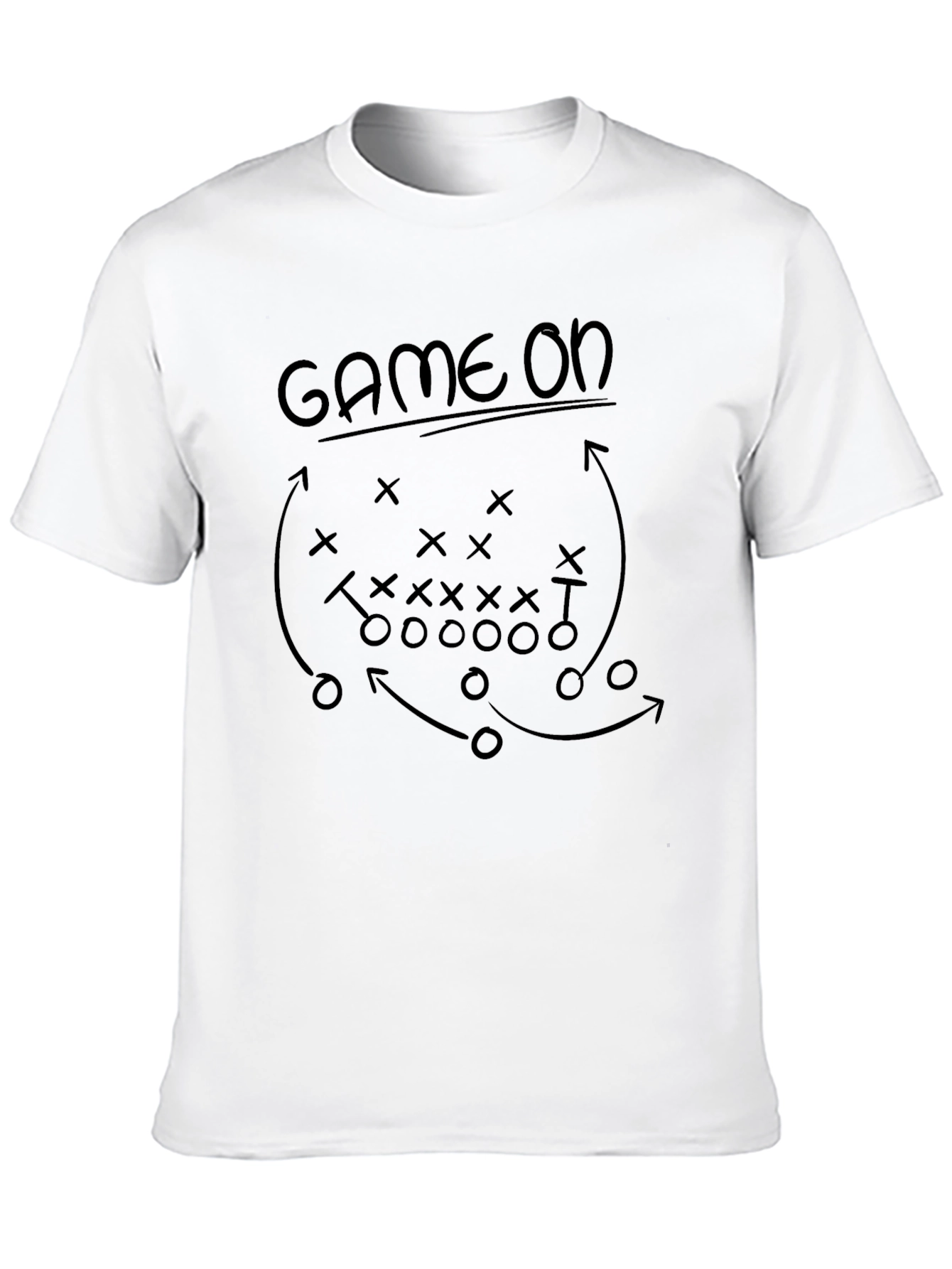 Game On Football Play Black Graphic Tee