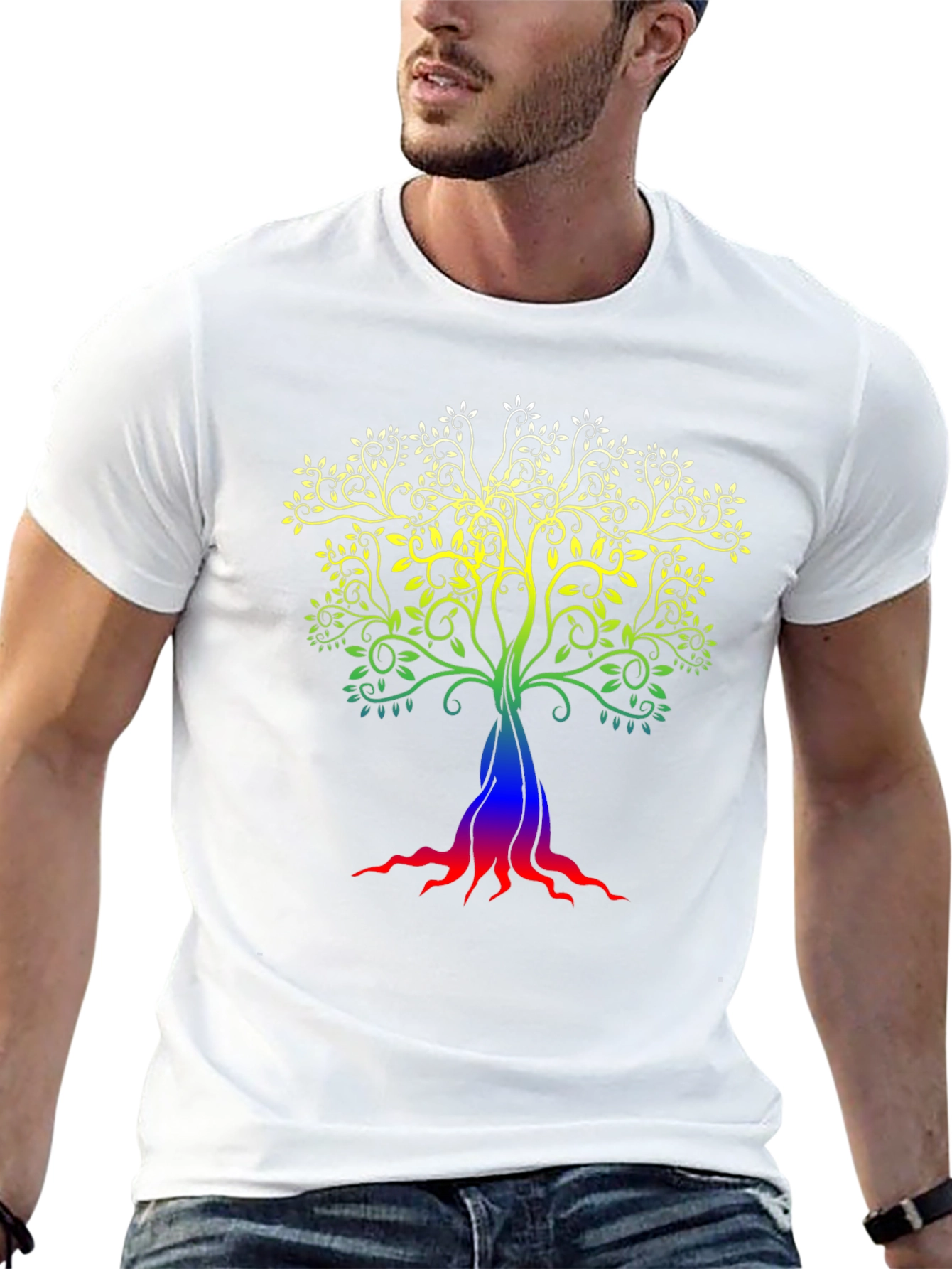 Rainbow Tree of Life Black T-Shirt
