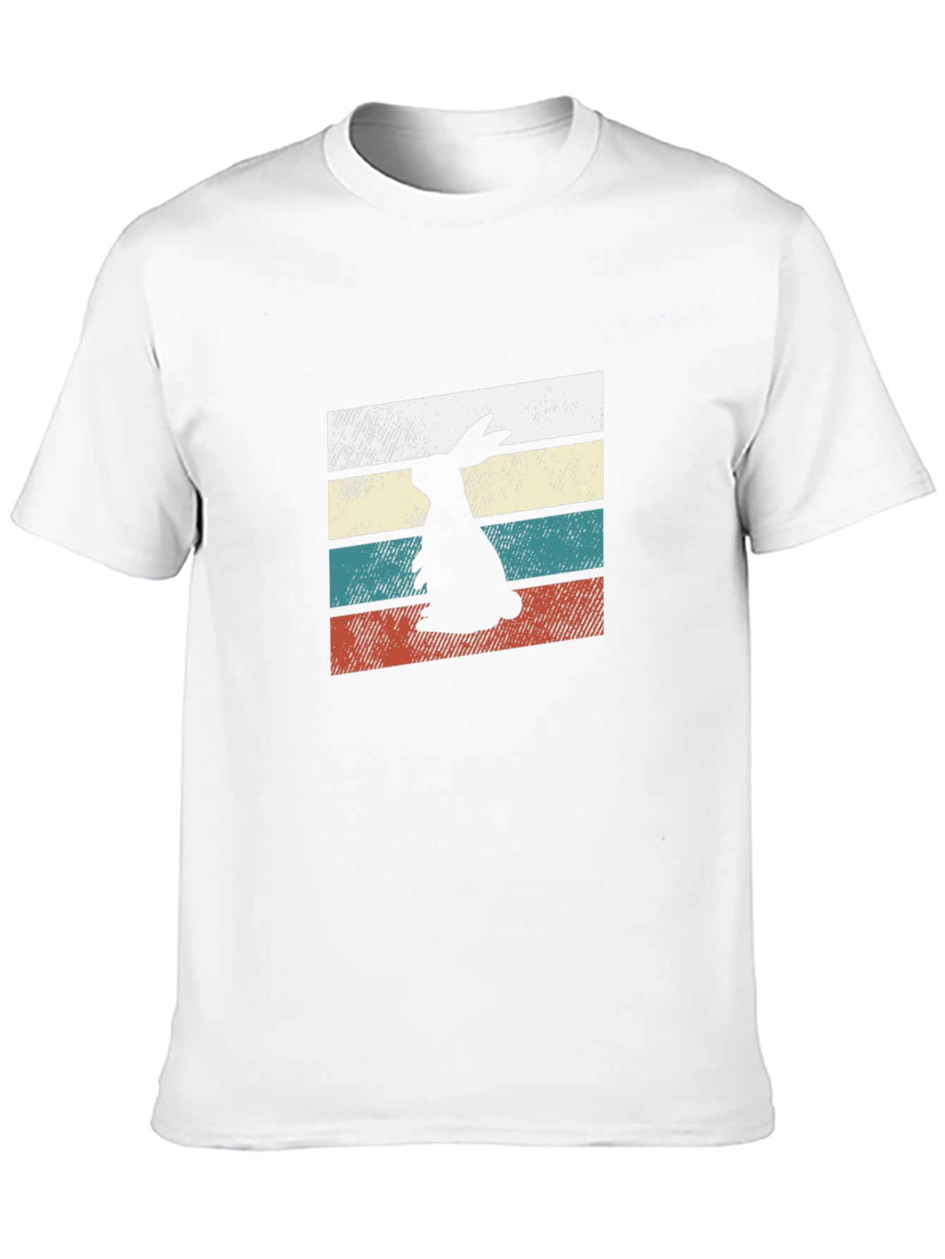 Retro Rabbit Graphic Tee - Black Unisex T-Shirt