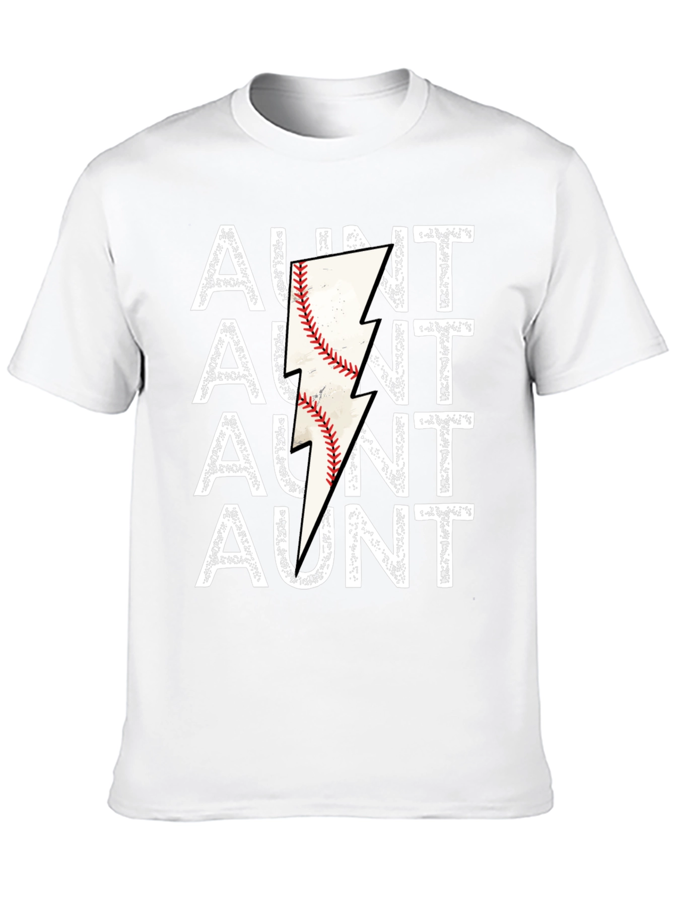 Aunt Baseball Lightning Bolt Graphic Tee