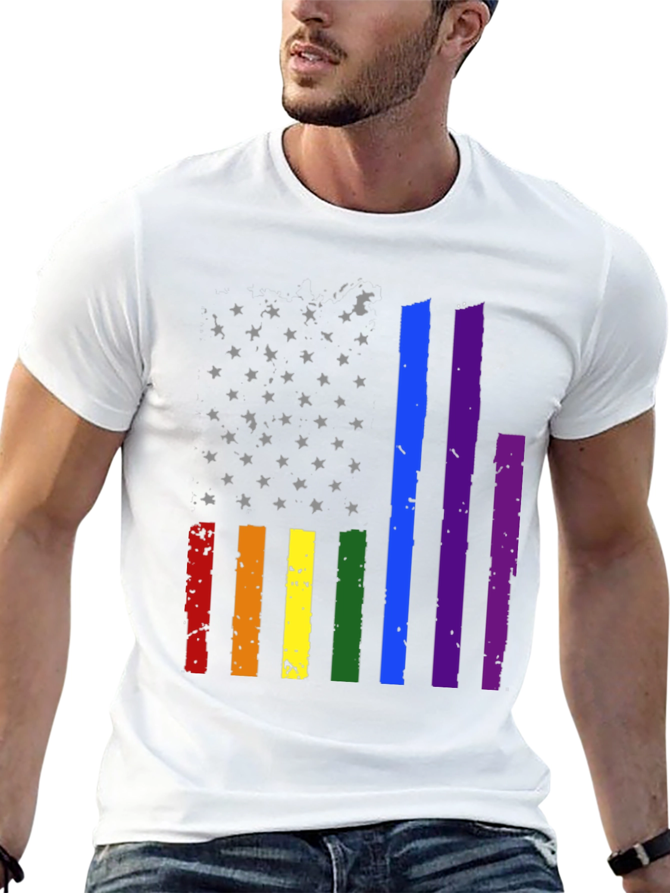 Pride American Flag Graphic Tee