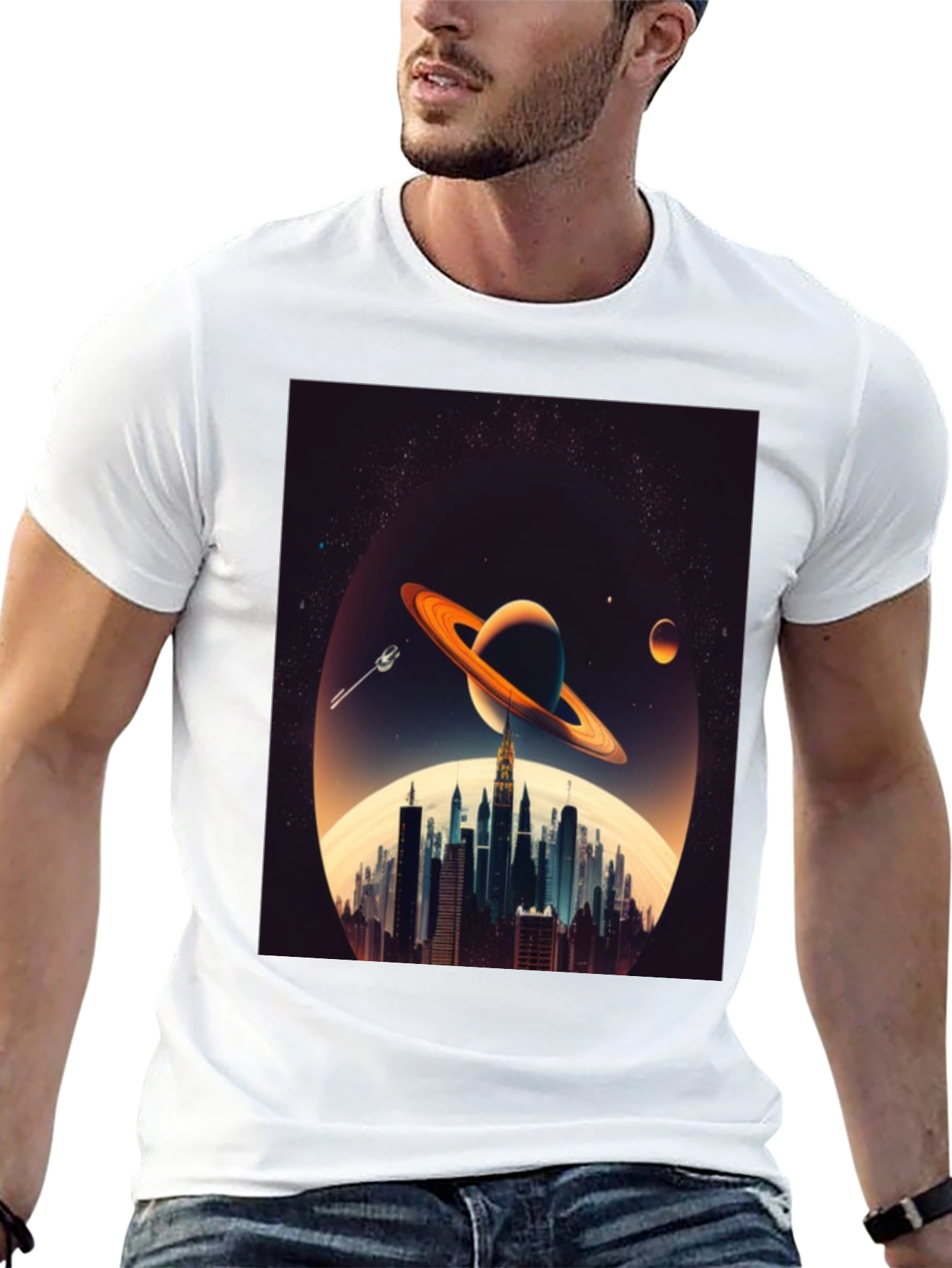 Cosmic Cityscape Graphic Tee