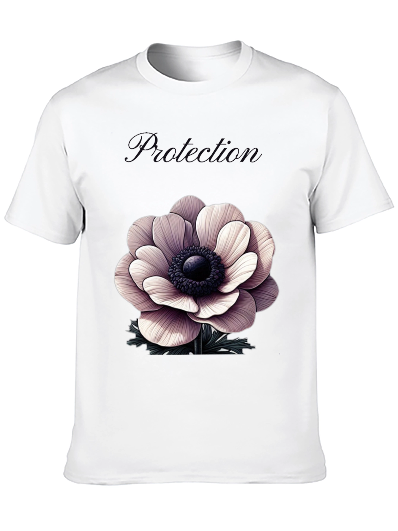 Protection Flower Graphic Tee - Black