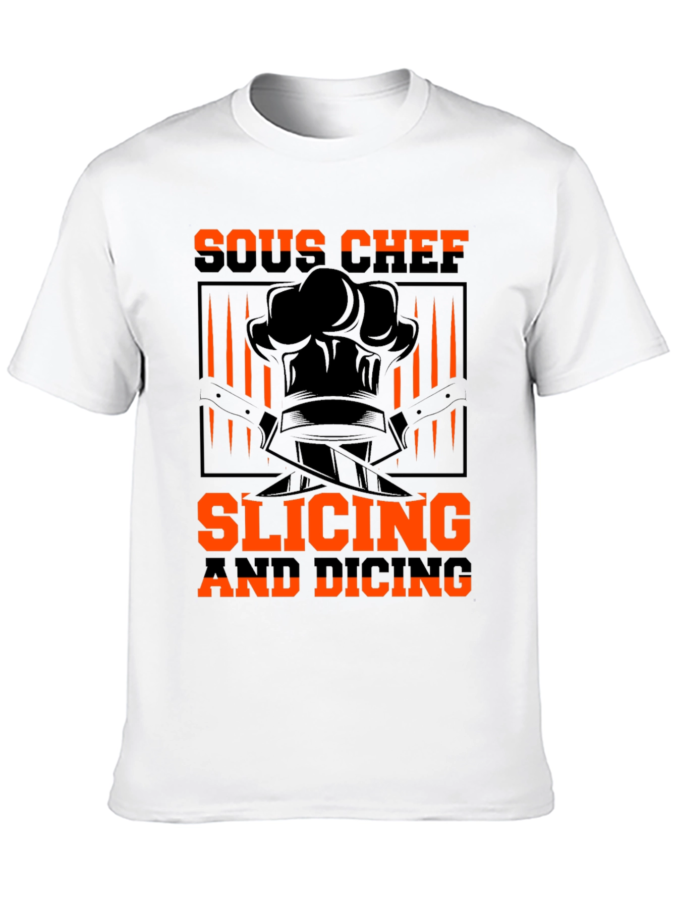 Sous Chef Slicing and Dicing Black T-Shirt