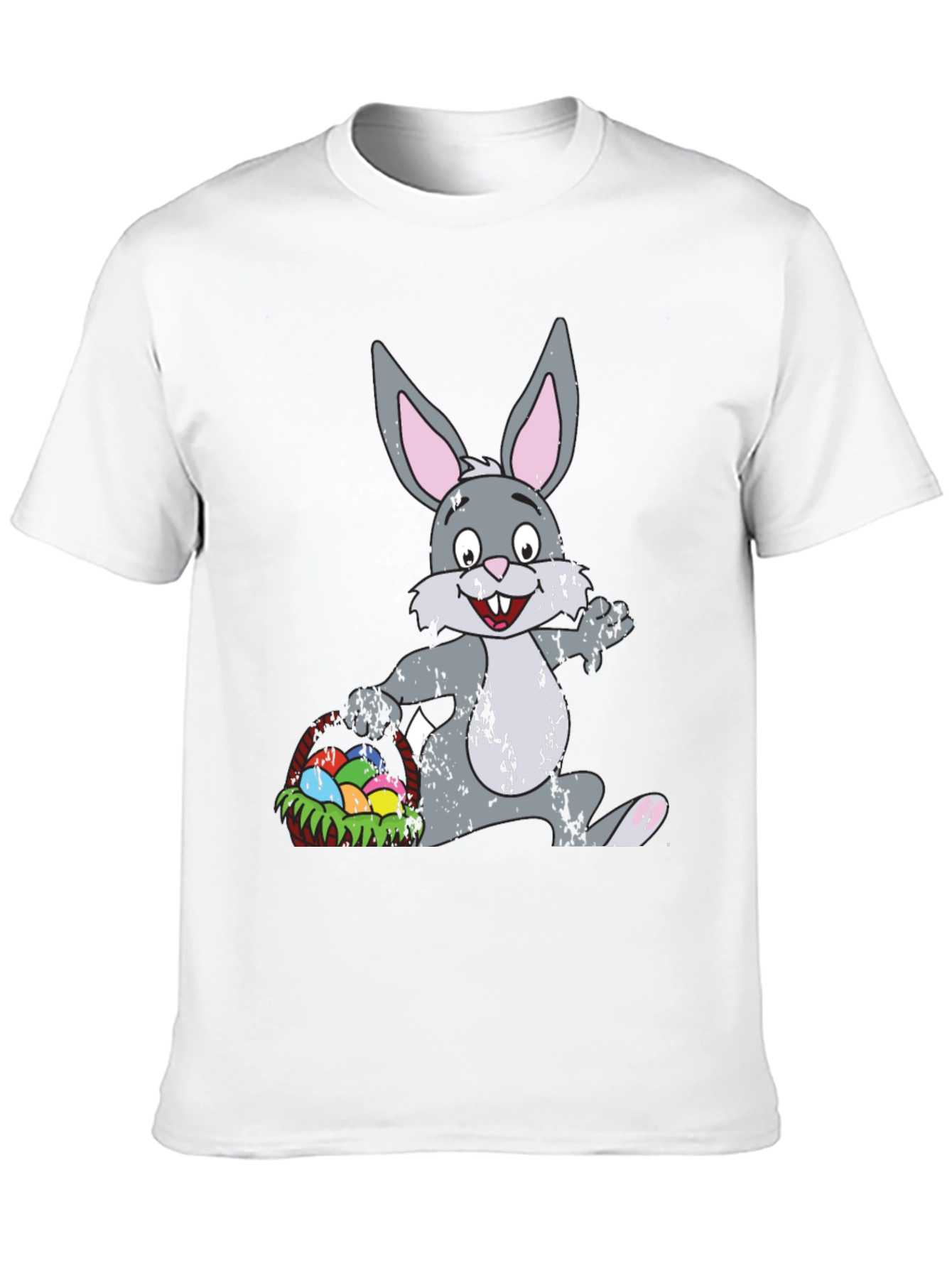 Easter Bunny with Basket Graphic T-Shirt