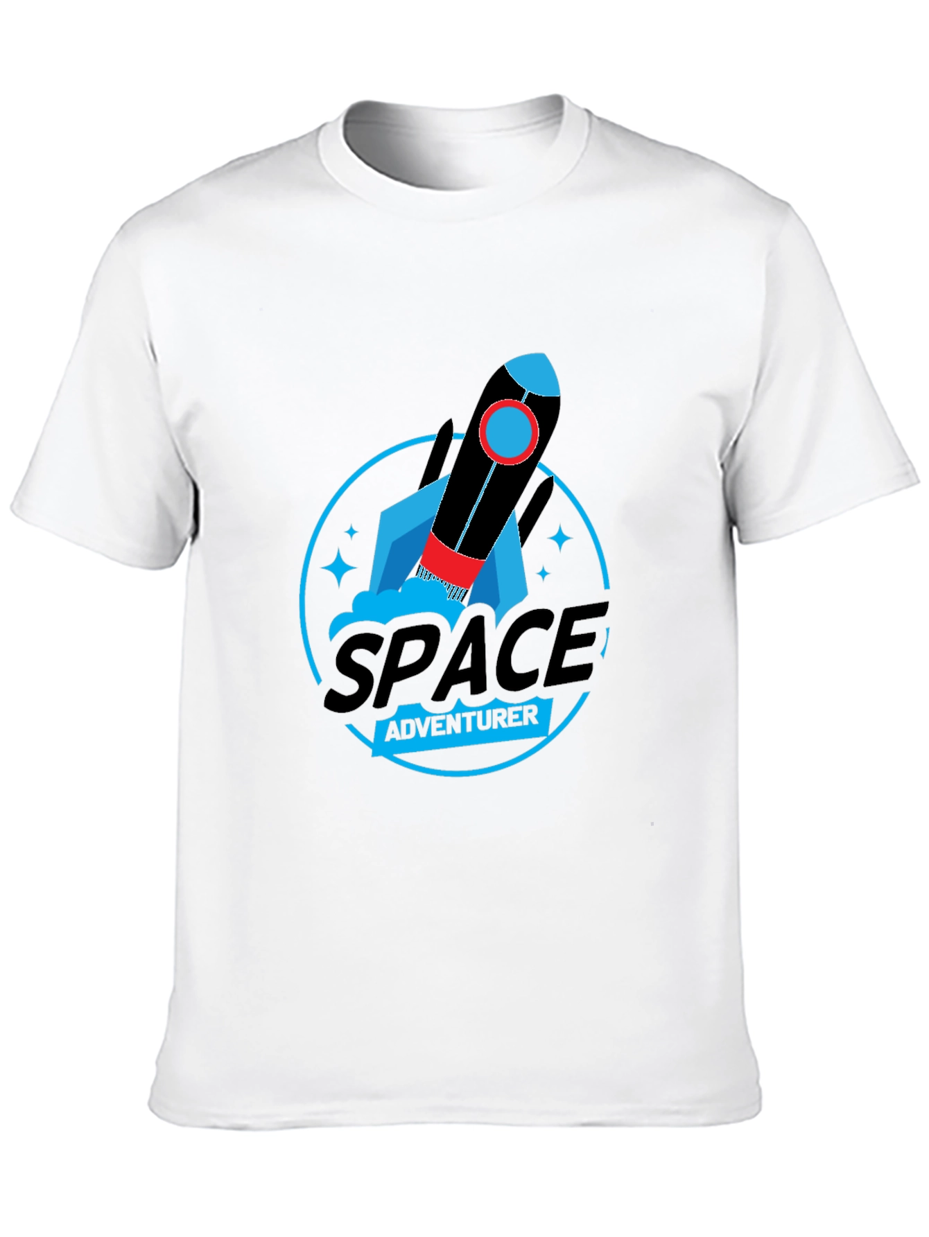 Space Adventurer Graphic T-Shirt - Black Cotton Tee