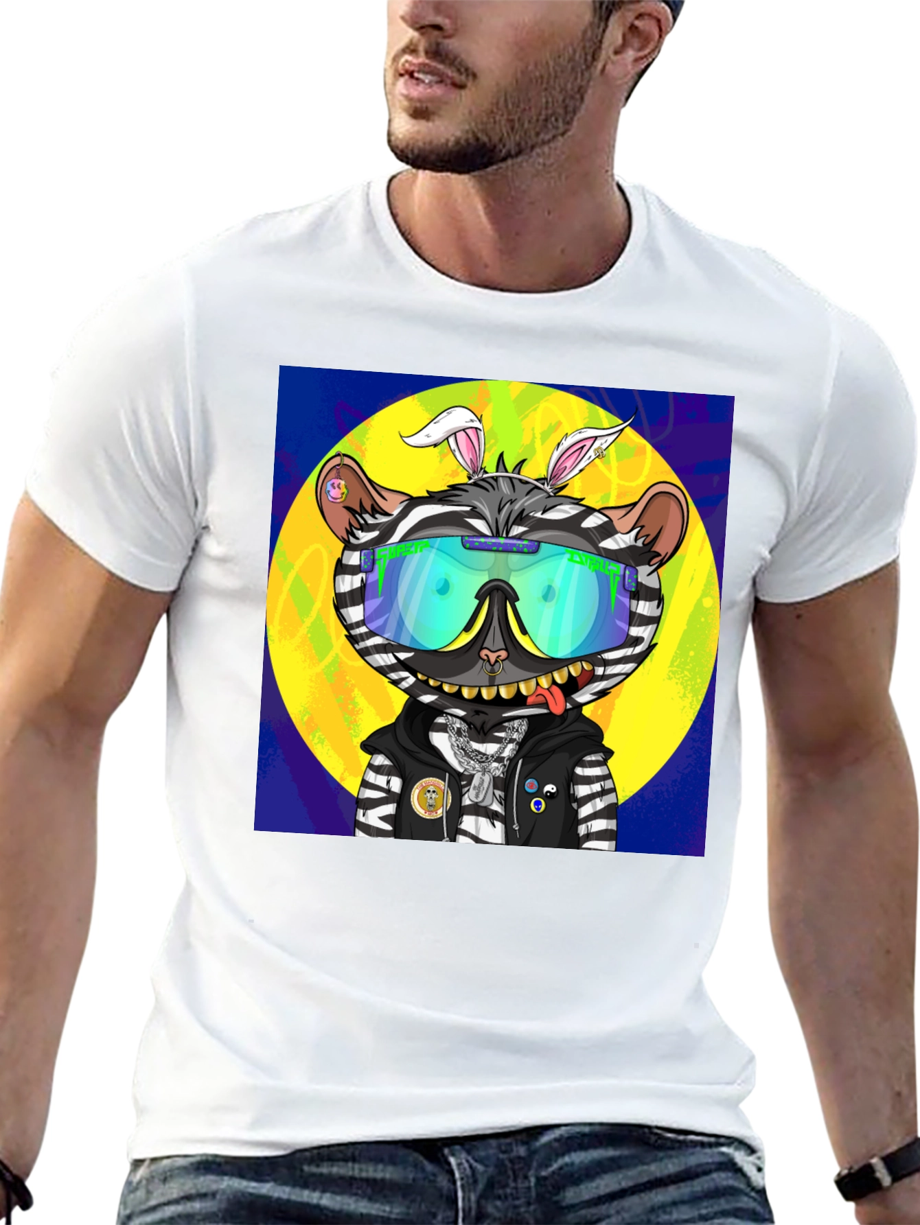 Funky Zebra Cartoon T-Shirt