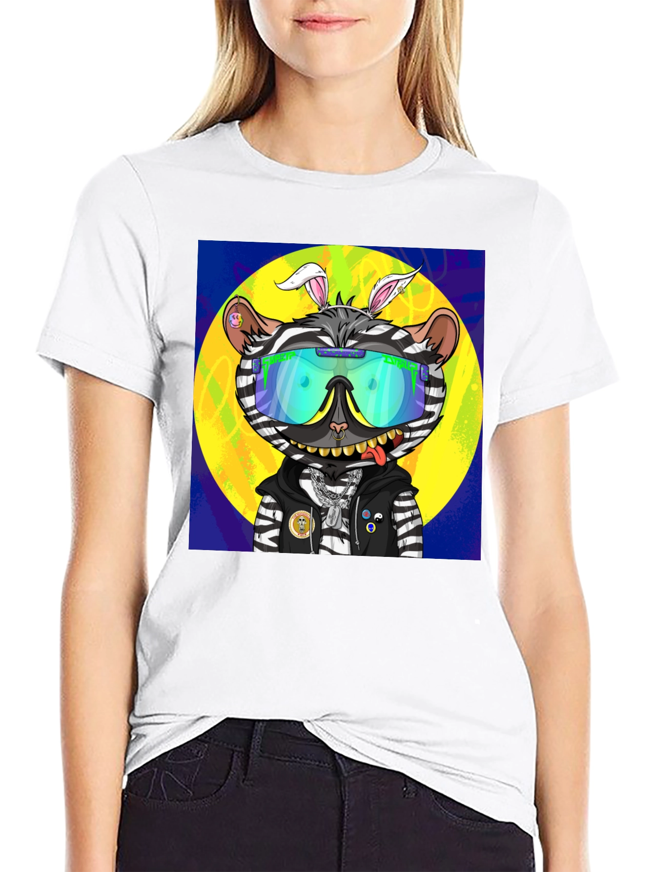 Funky Zebra Cartoon T-Shirt