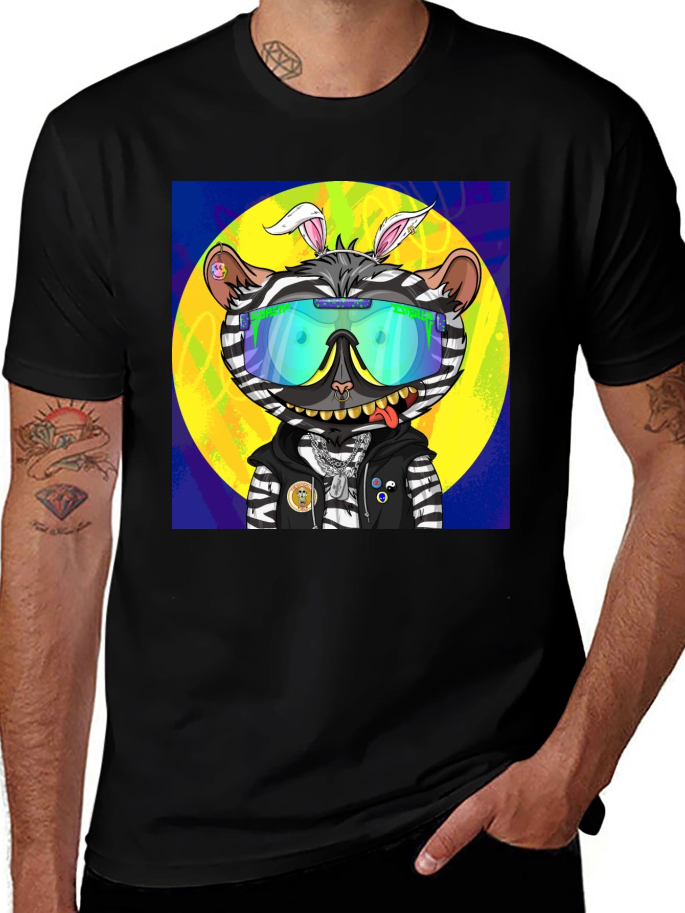 Funky Zebra Cartoon T-Shirt