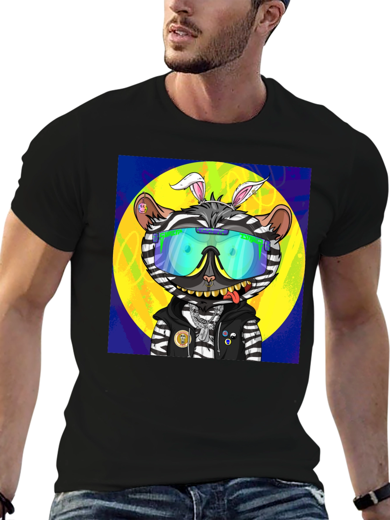 Funky Zebra Cartoon T-Shirt