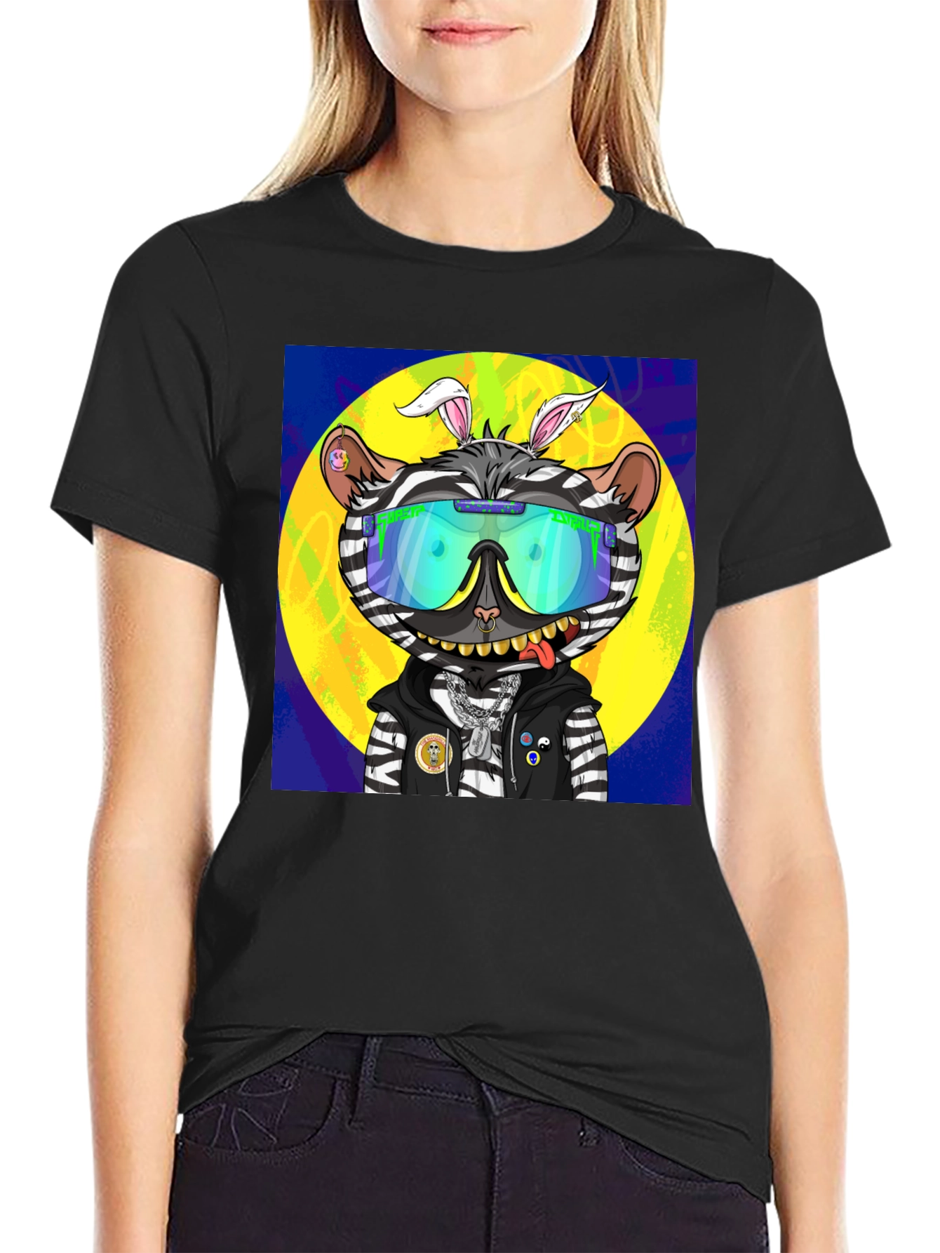 Funky Zebra Cartoon T-Shirt