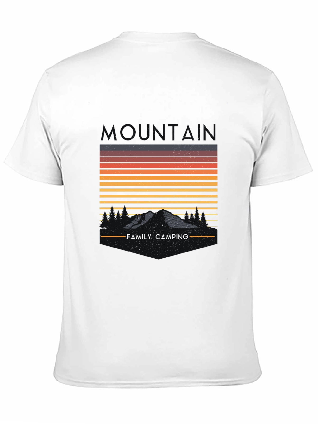 Family Camping Mountain Graphic T-Shirt