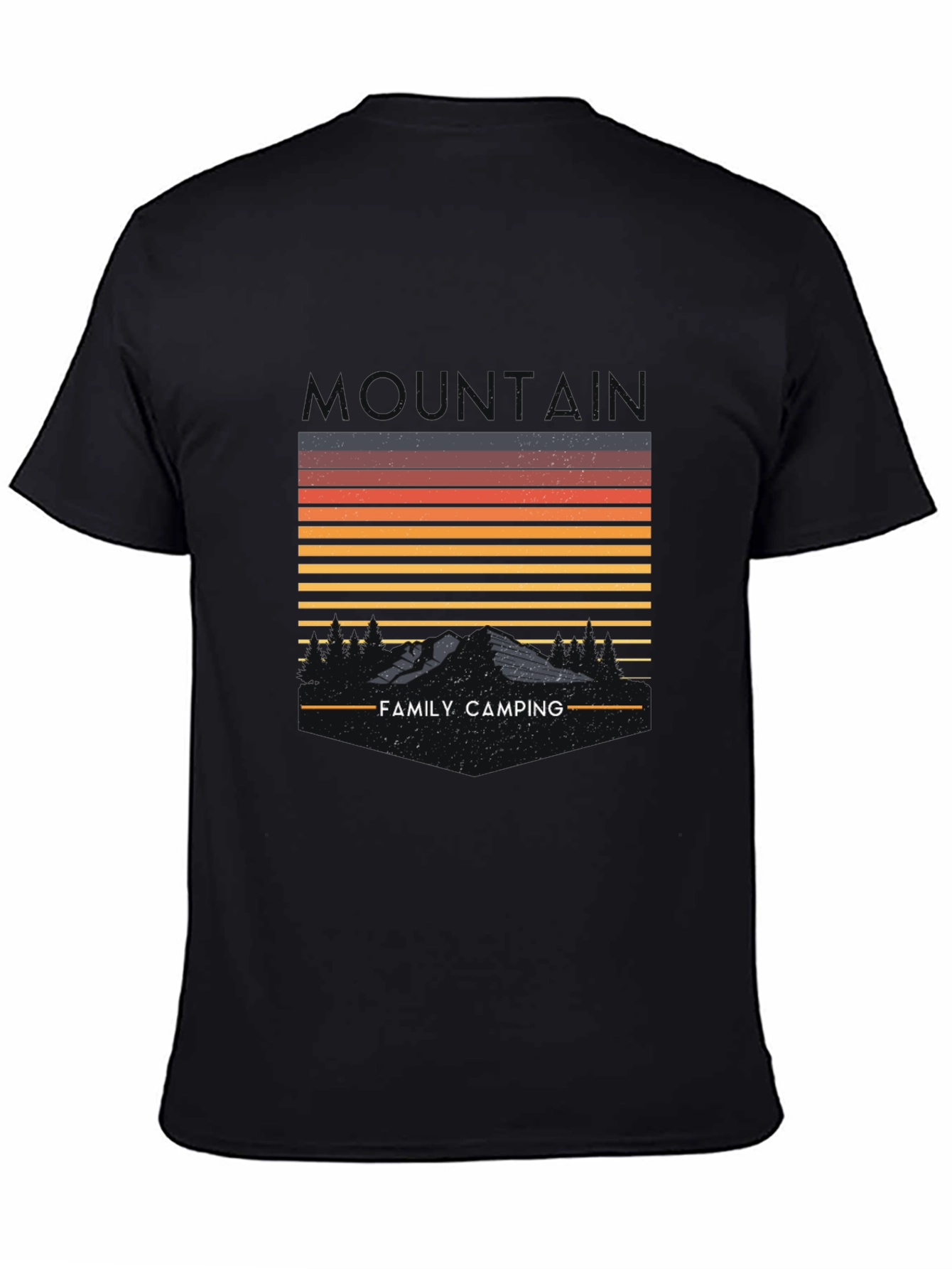 Family Camping Mountain Graphic T-Shirt