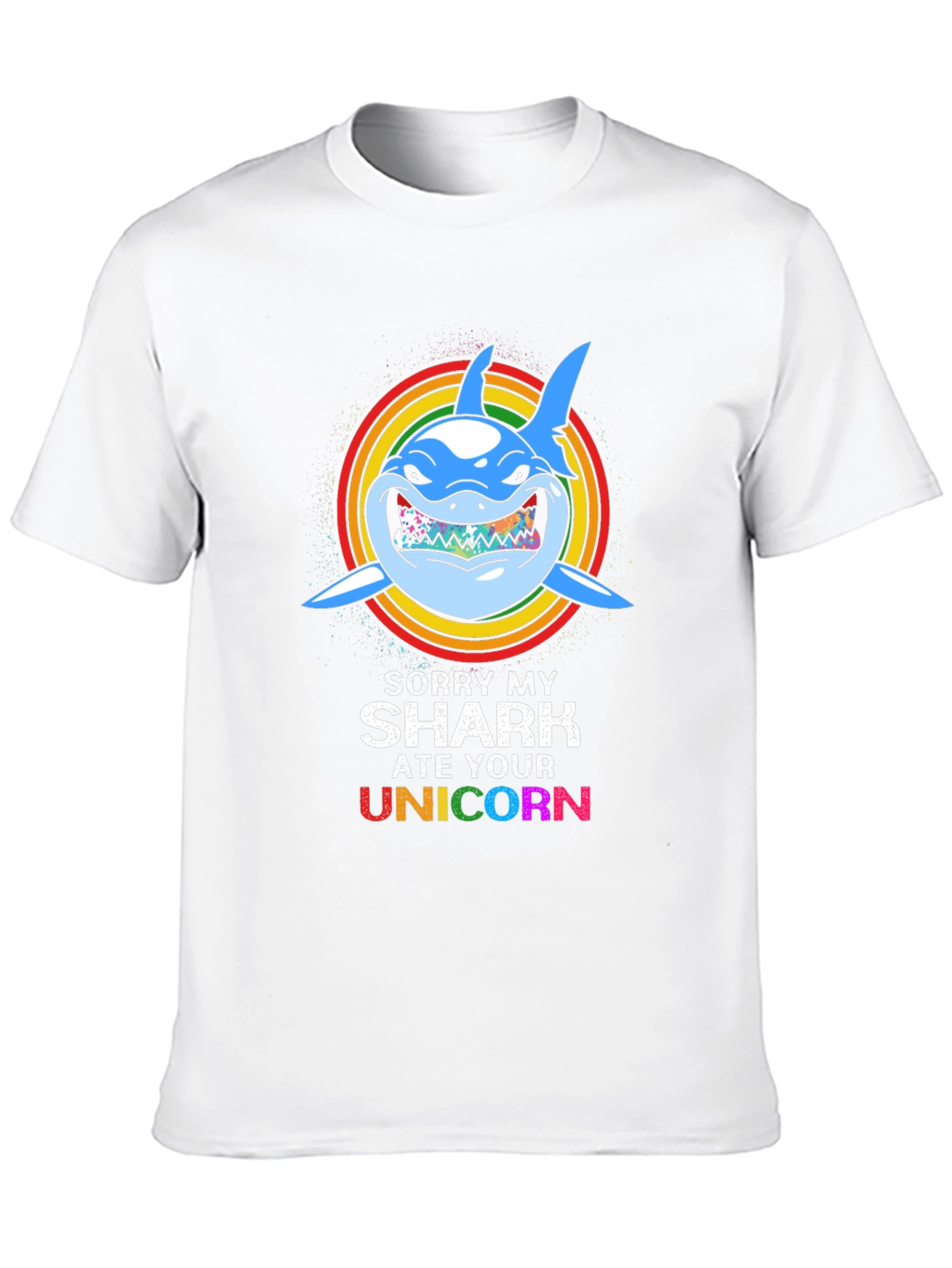 Funny Shark Ate Unicorn Graphic Tee
