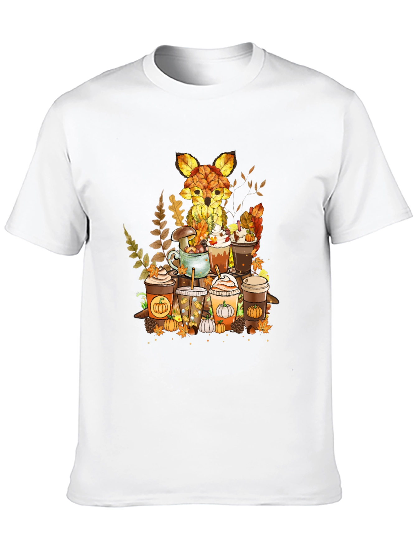 Autumn Fox Coffee Lover T-Shirt