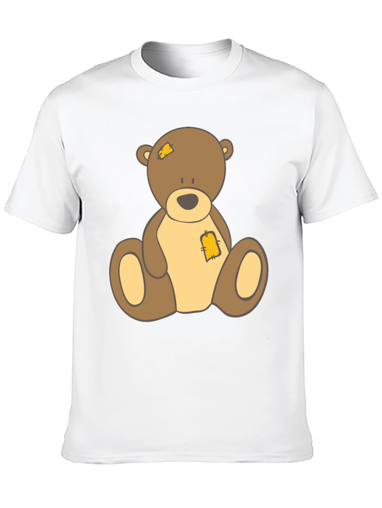 Cute Teddy Bear Graphic Black T-Shirt