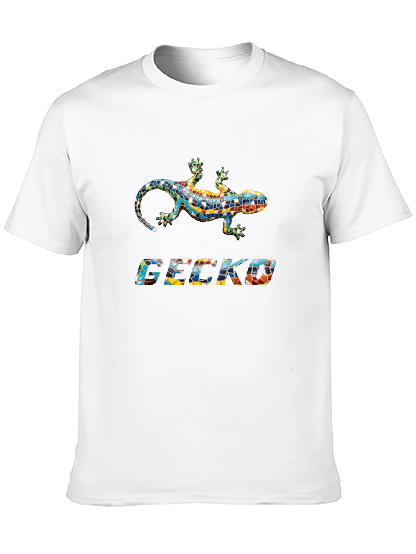 Gecko Mosaic Graphic Black T-Shirt