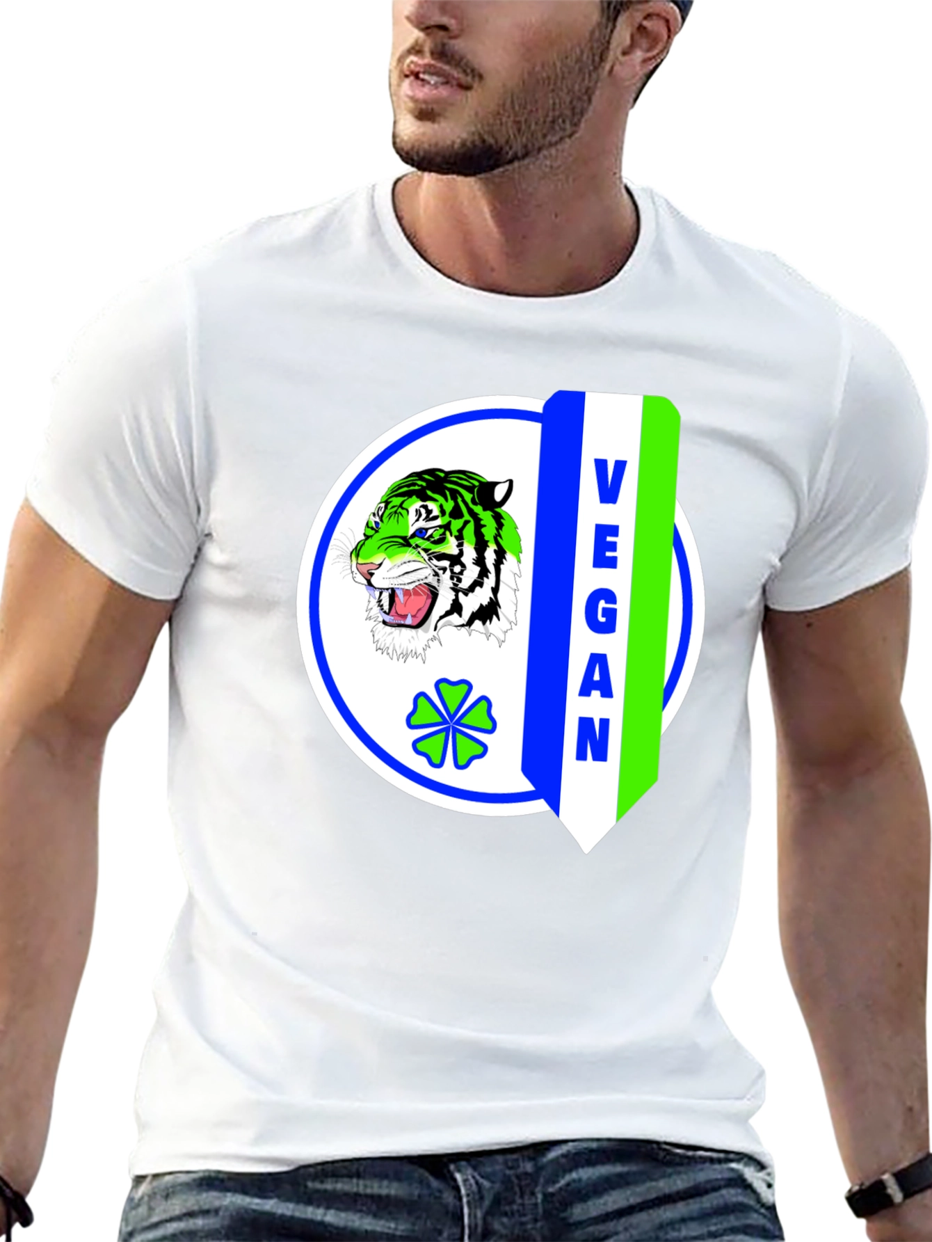 Vegan Tiger Graphic T-Shirt
