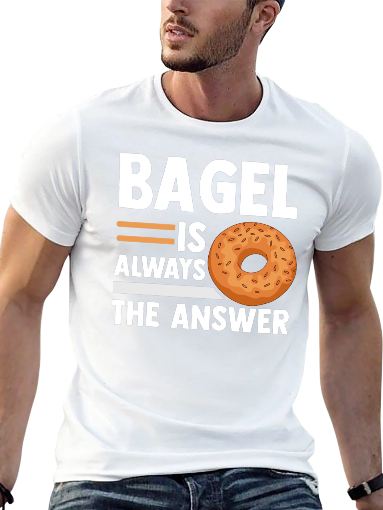 Bagel Always The Answer T-Shirt - Unisex Cotton Tee