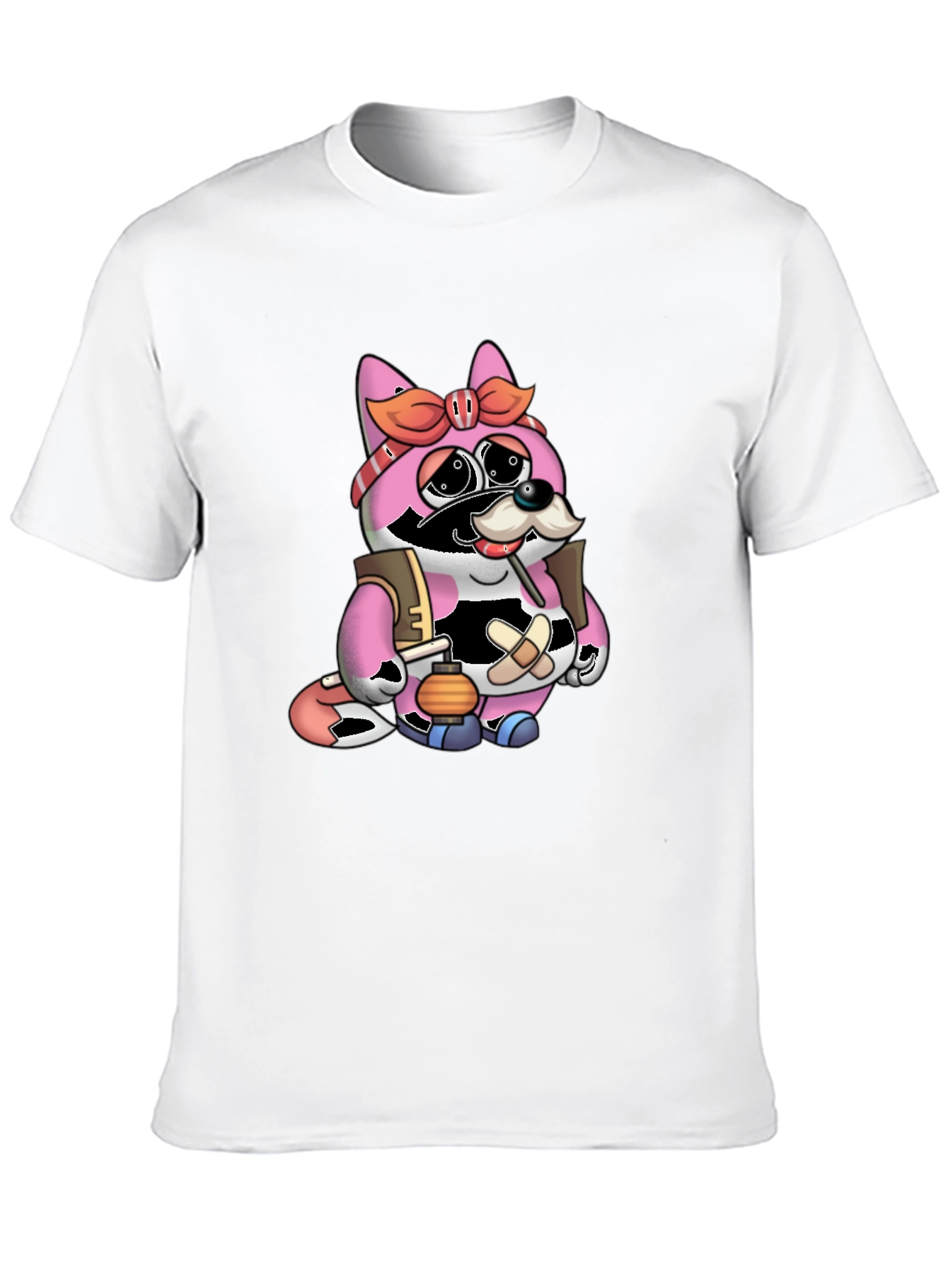 Cartoon Raccoon Character Graphic Tee