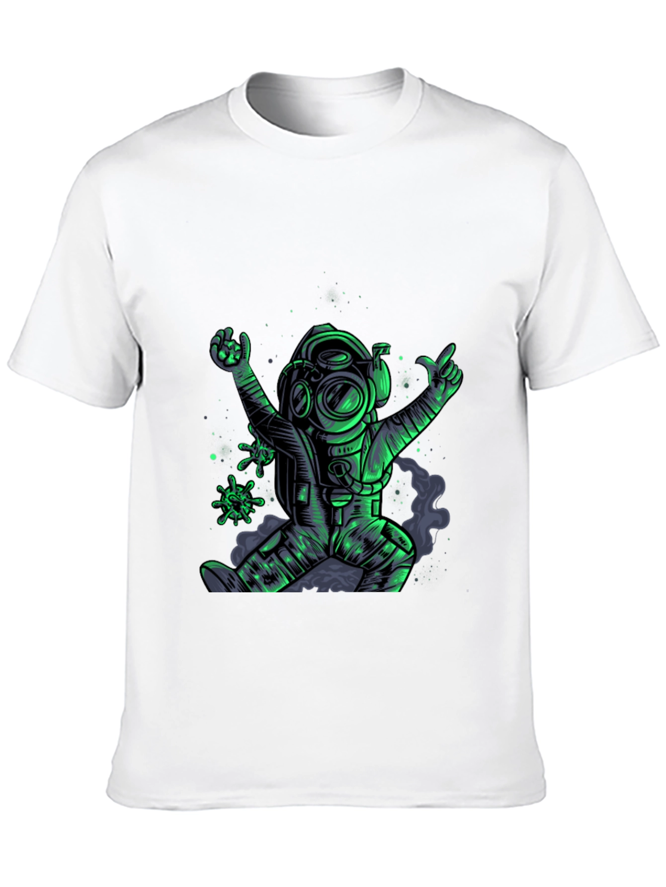 Biohazard Diver Graphic T-Shirt - Black