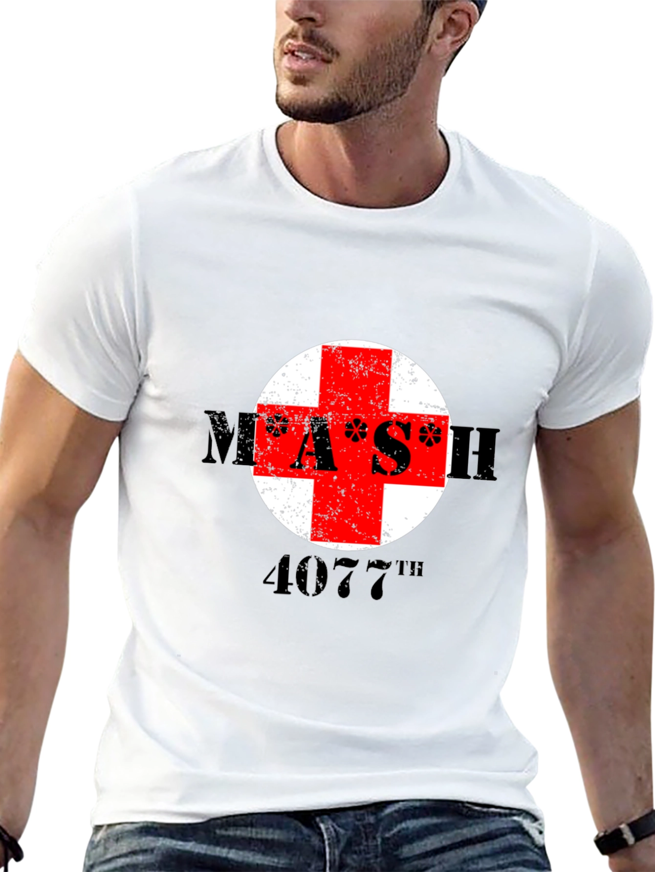 MASH 4077th T-Shirt - Red Cross Design