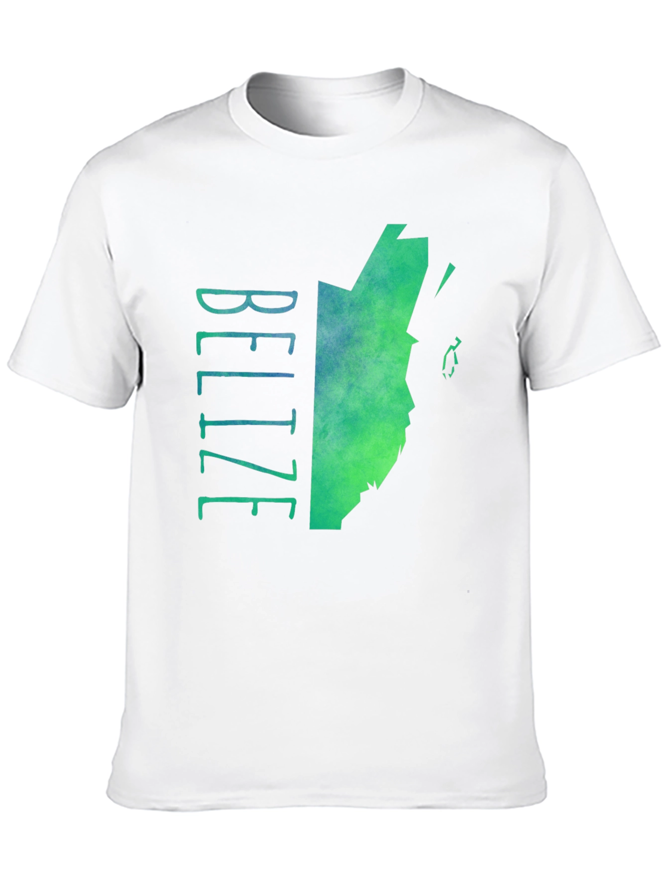Belize Map Graphic Tee - Black Cotton Blend T-Shirt