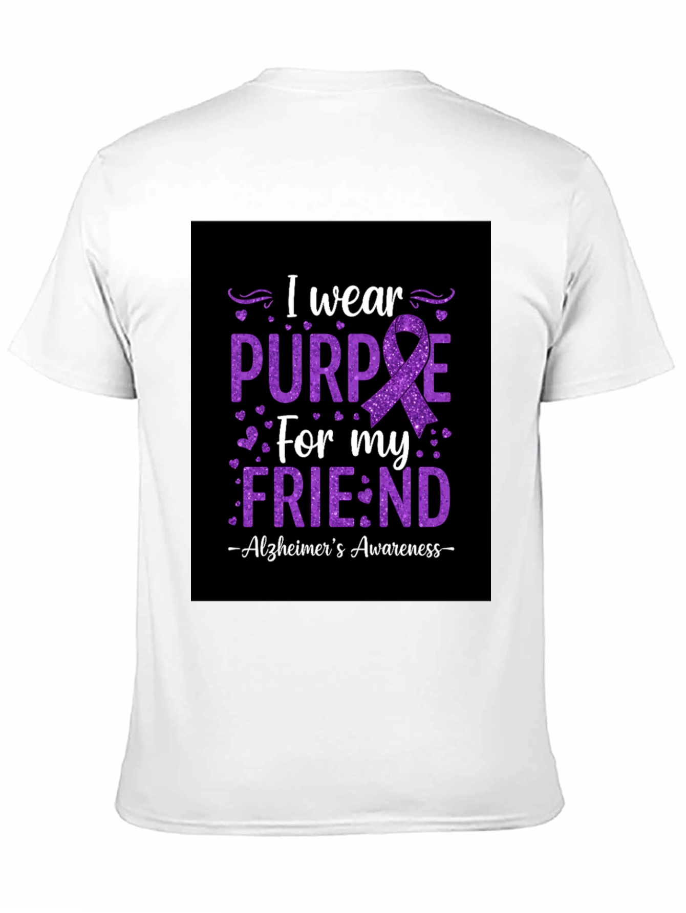 Alzheimers Awareness Purple Ribbon Graphic Tee