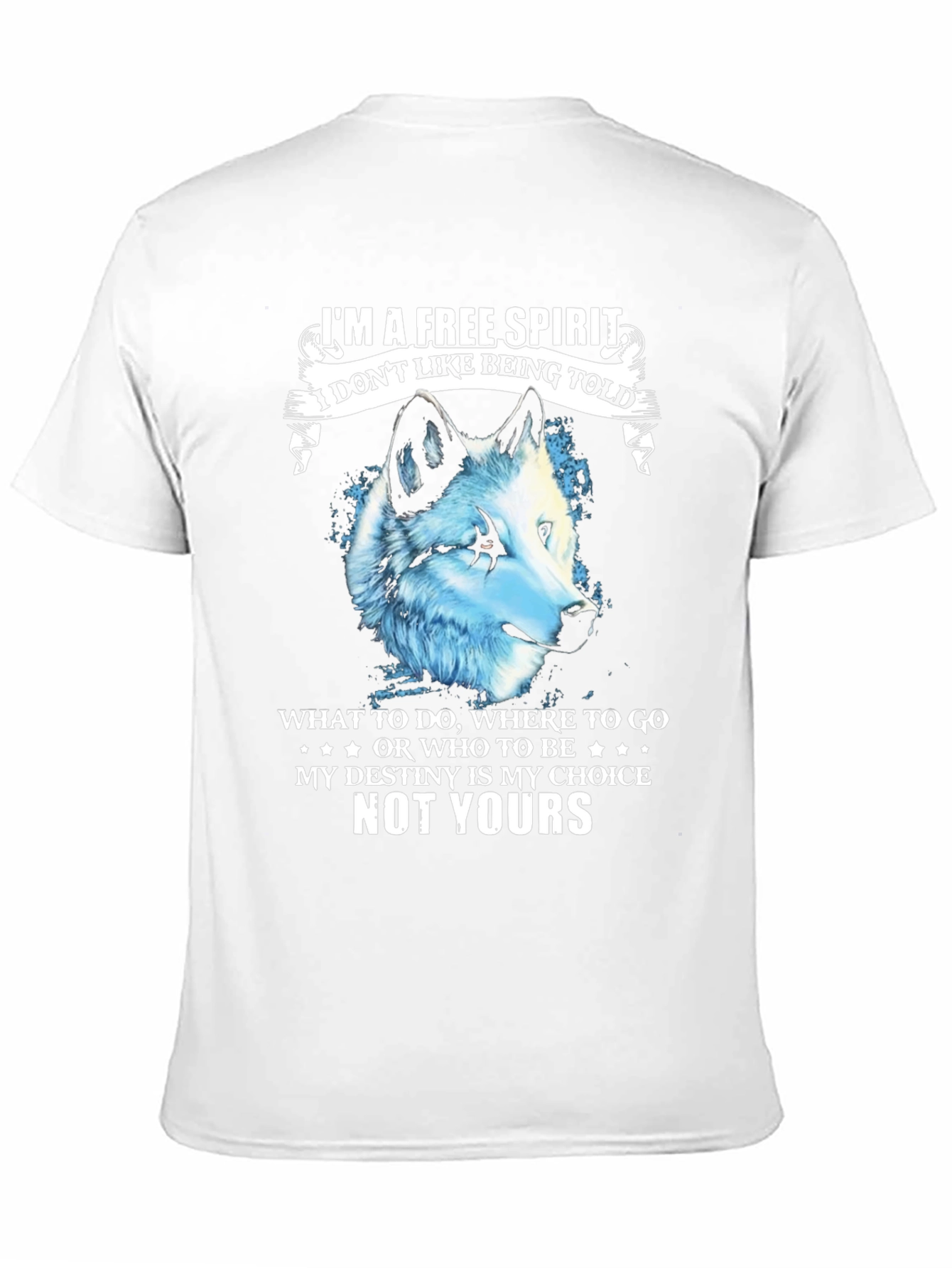 Free Spirit Wolf Graphic T-Shirt - Black