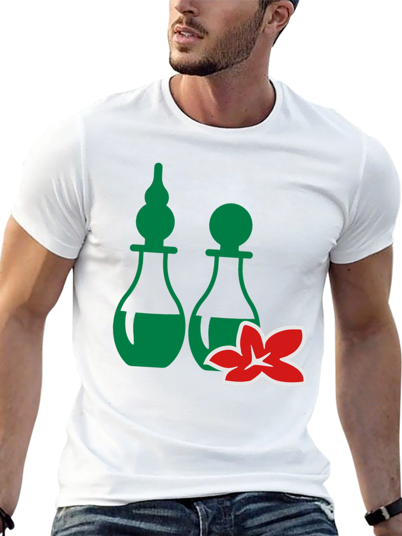 Spa Bottles & Flower Graphic Tee