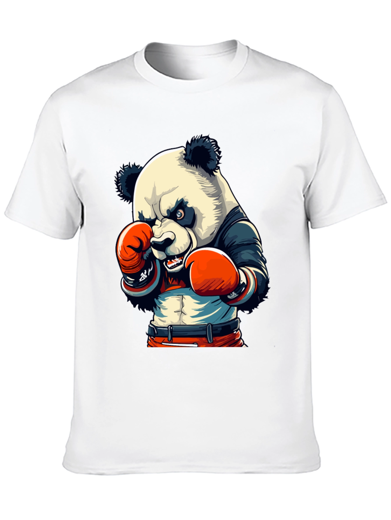 Panda Boxer Graphic Tee - Mens Black T-Shirt