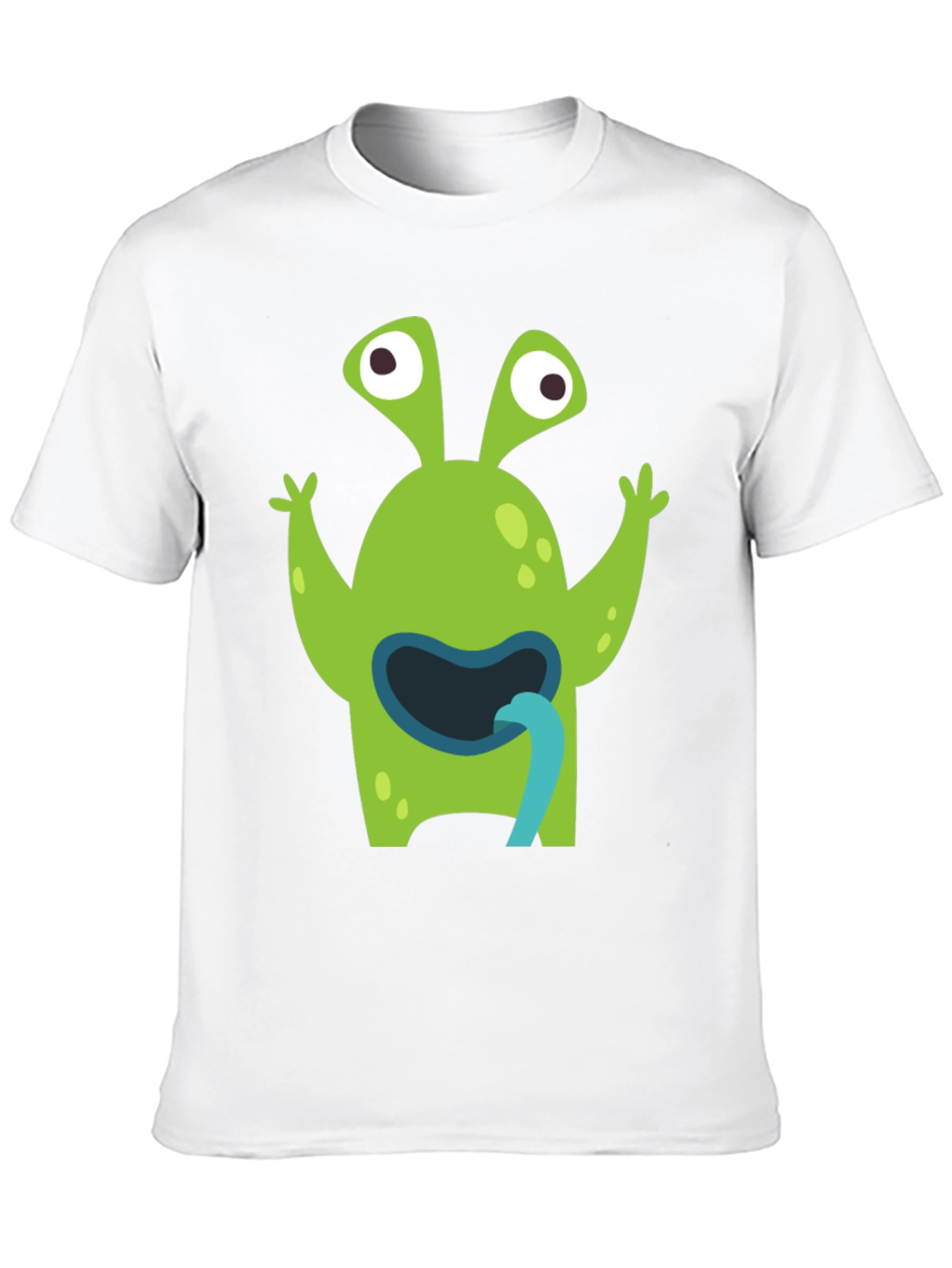 Funny Alien Tongue T-Shirt - Mens Black Tee